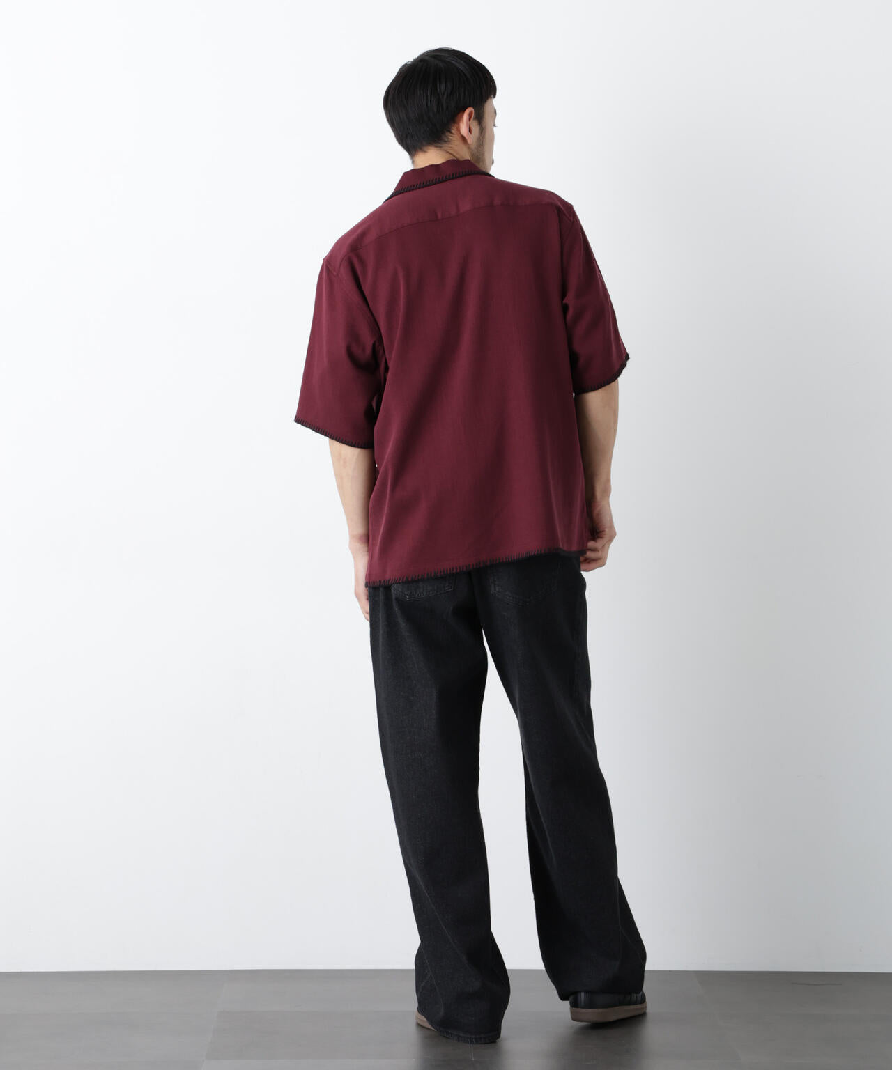 ブランケットステッチシャツ 半袖