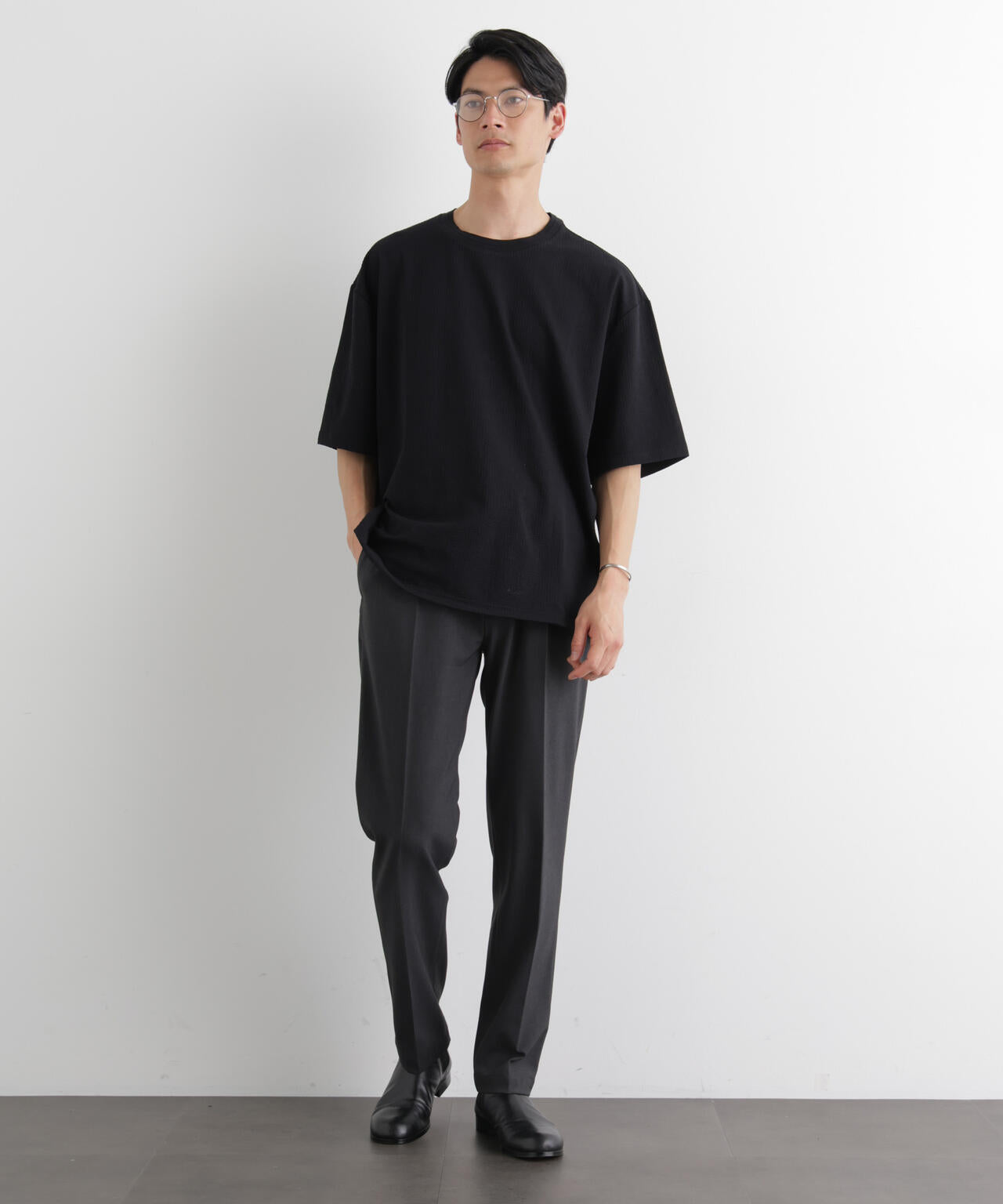 シルケットサッカーワイドTシャツ 半袖