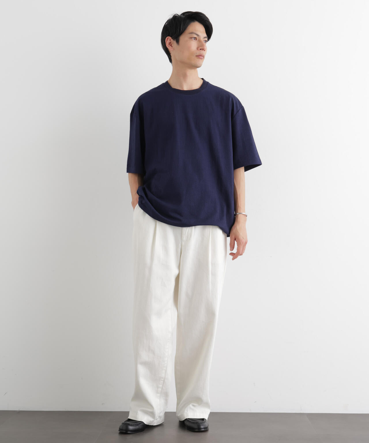 シルケットサッカーワイドTシャツ 半袖