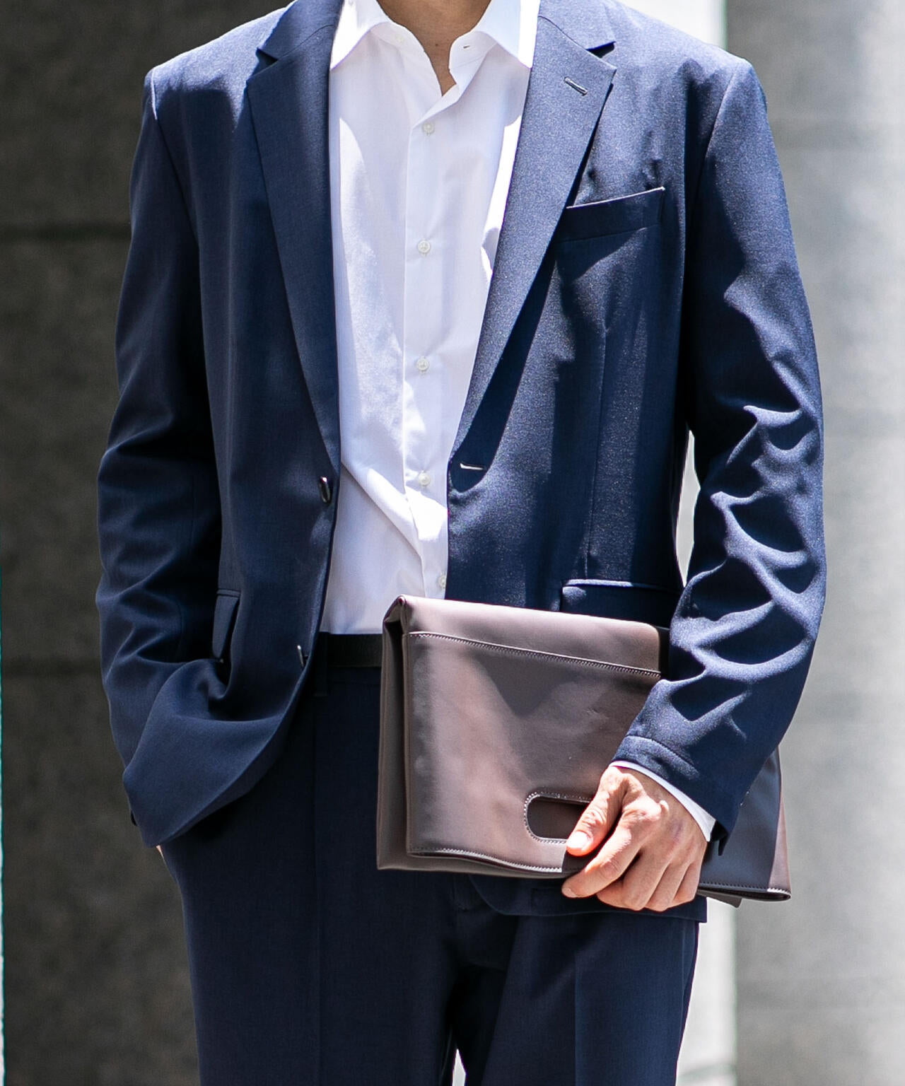 WEB限定/シンセティックレザー2WAYクラッチバッグ