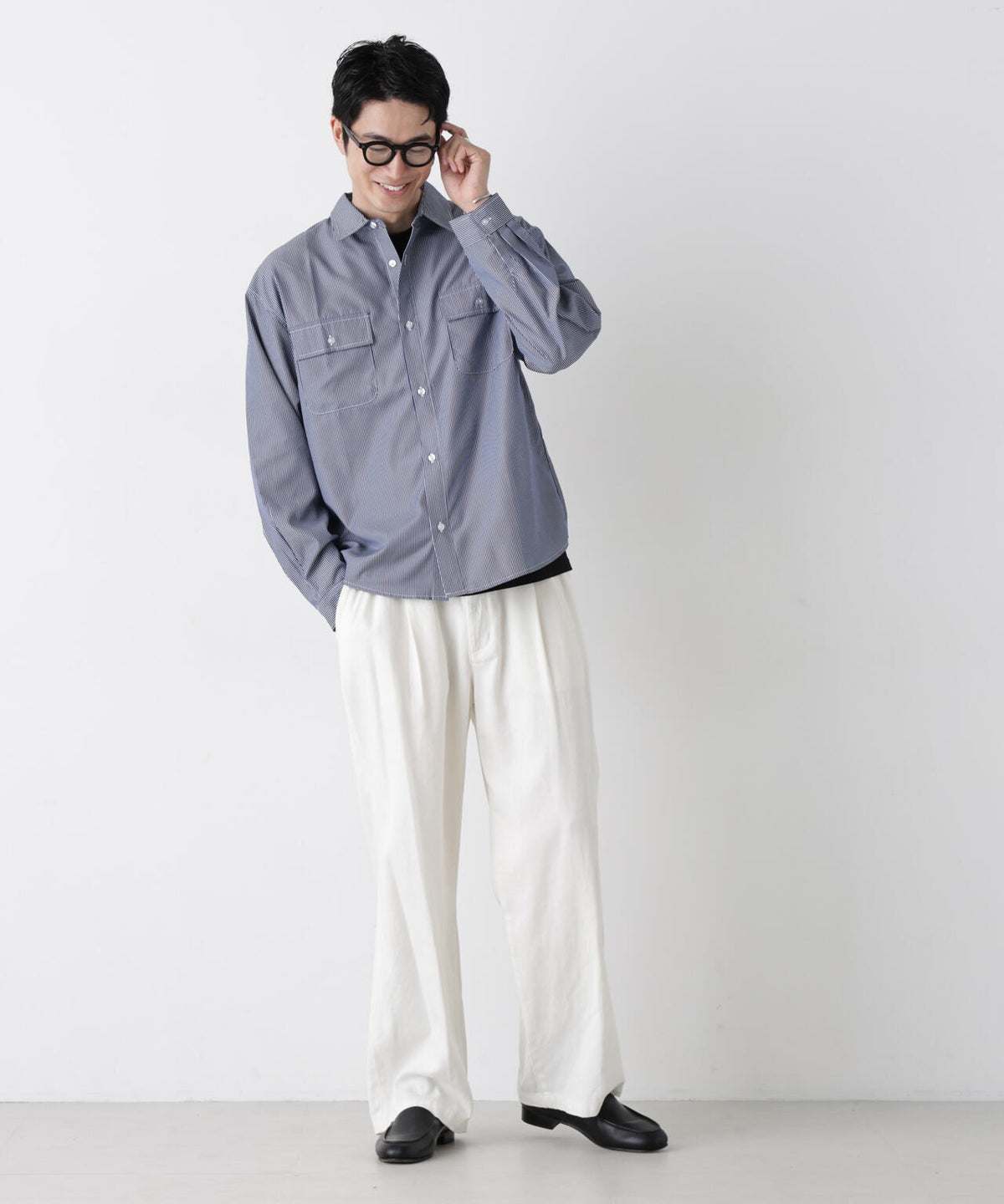 NORMANBROSストライプシャツ 長袖