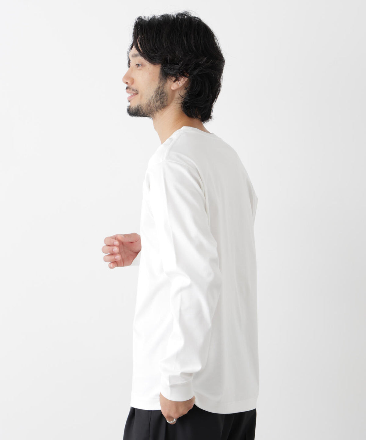 アンチスメルクルーネックTシャツ 長袖