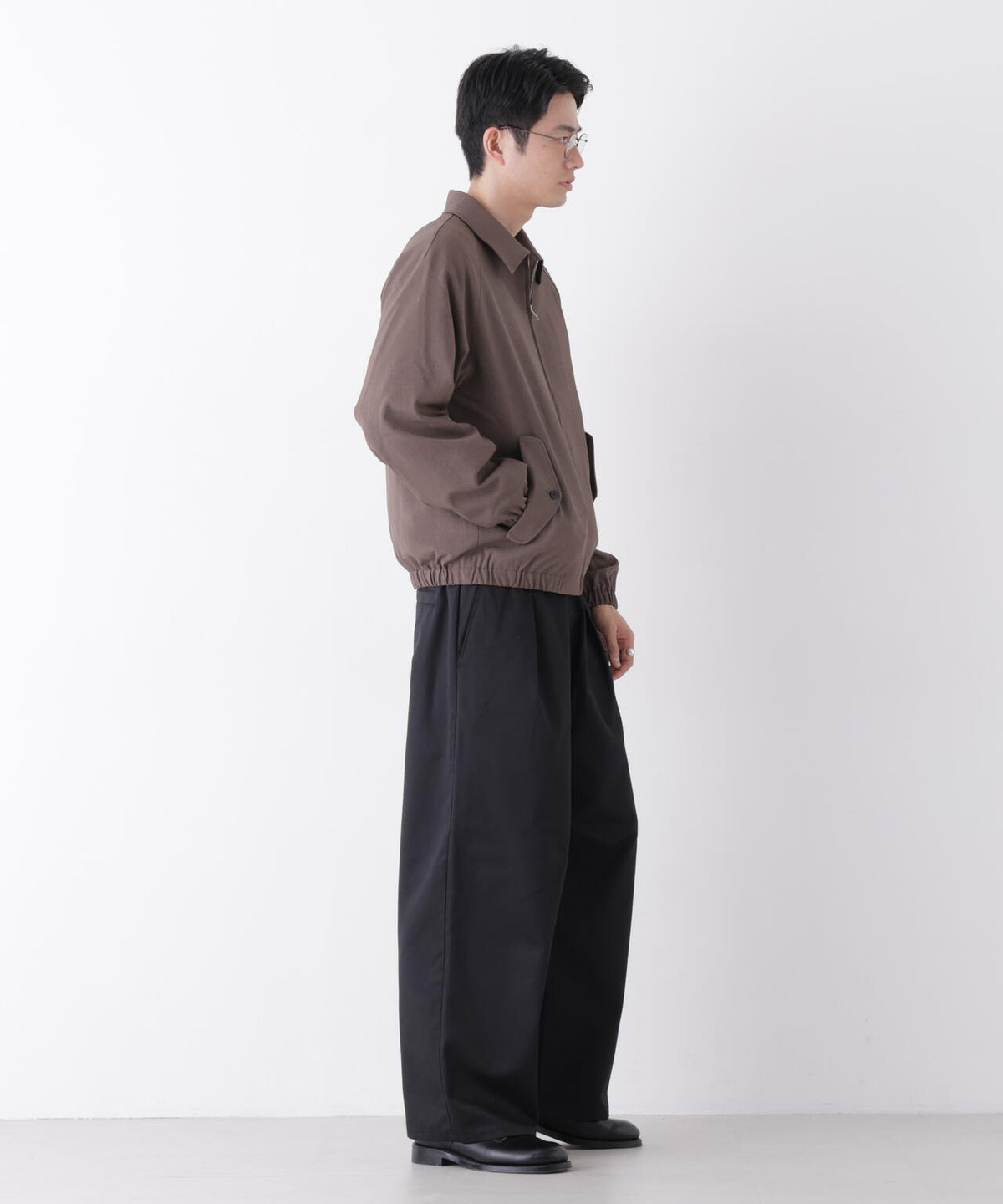 WEB限定/TCツイルワイドタックカーブパンツ