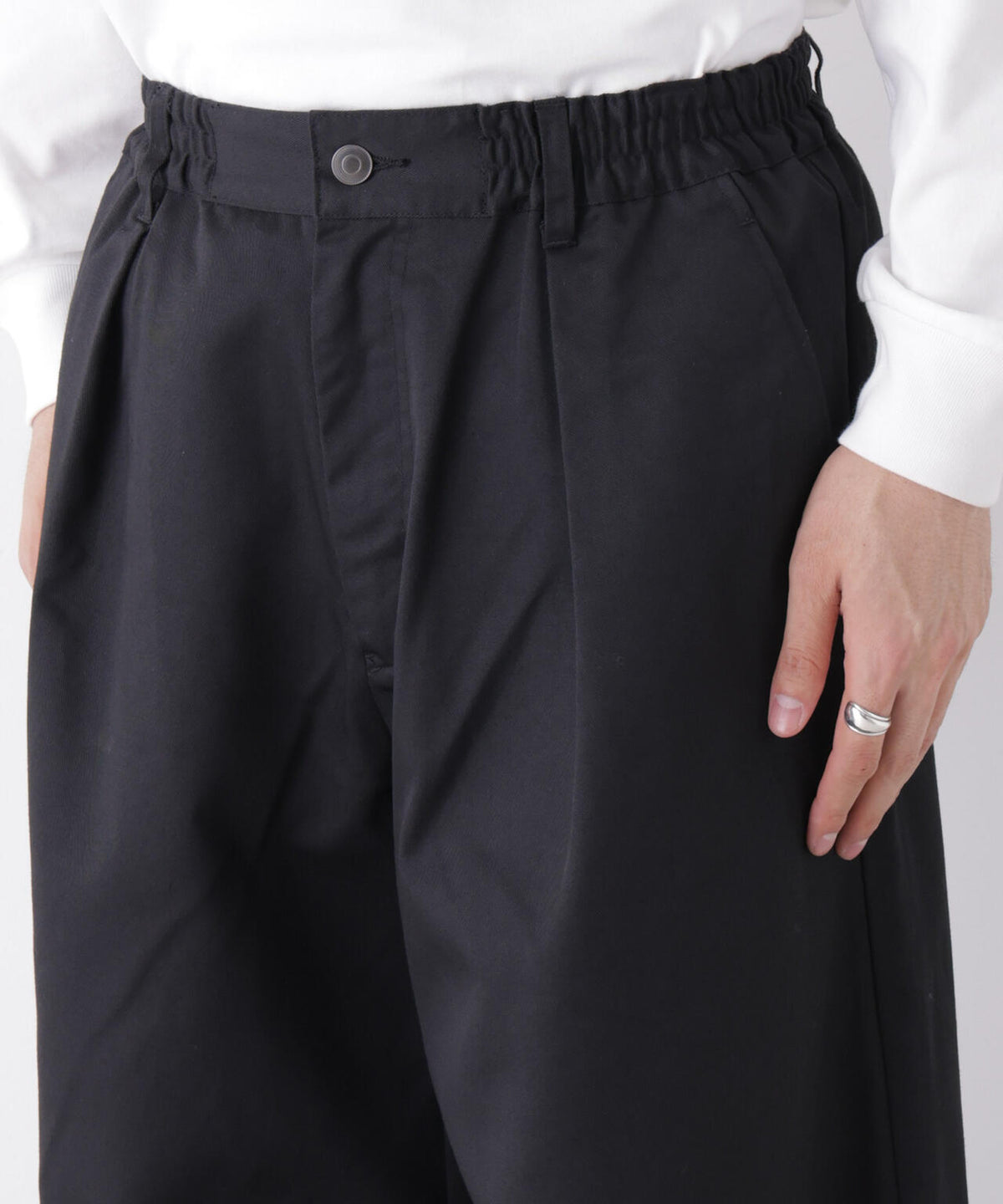 WEB限定/TCツイルワイドタックカーブパンツ
