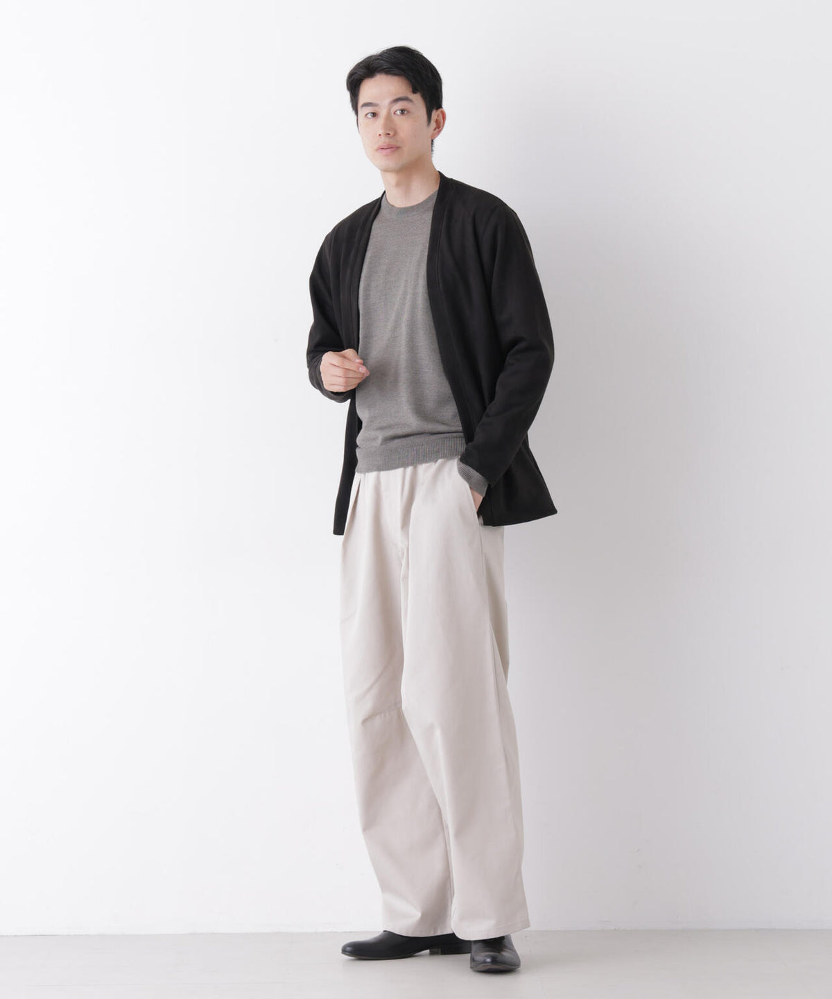 WEB限定/TCツイルワイドタックカーブパンツ