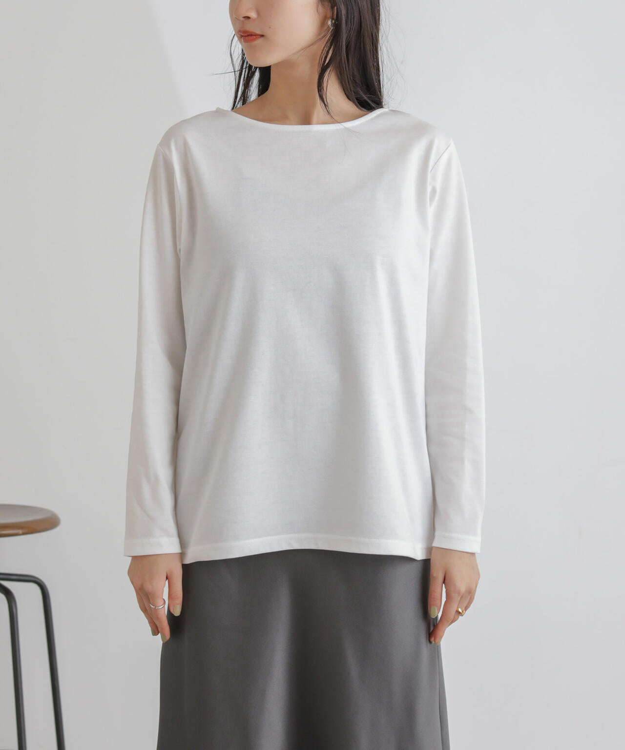 ニットベスト×ロングTシャツ アンサンブルセット