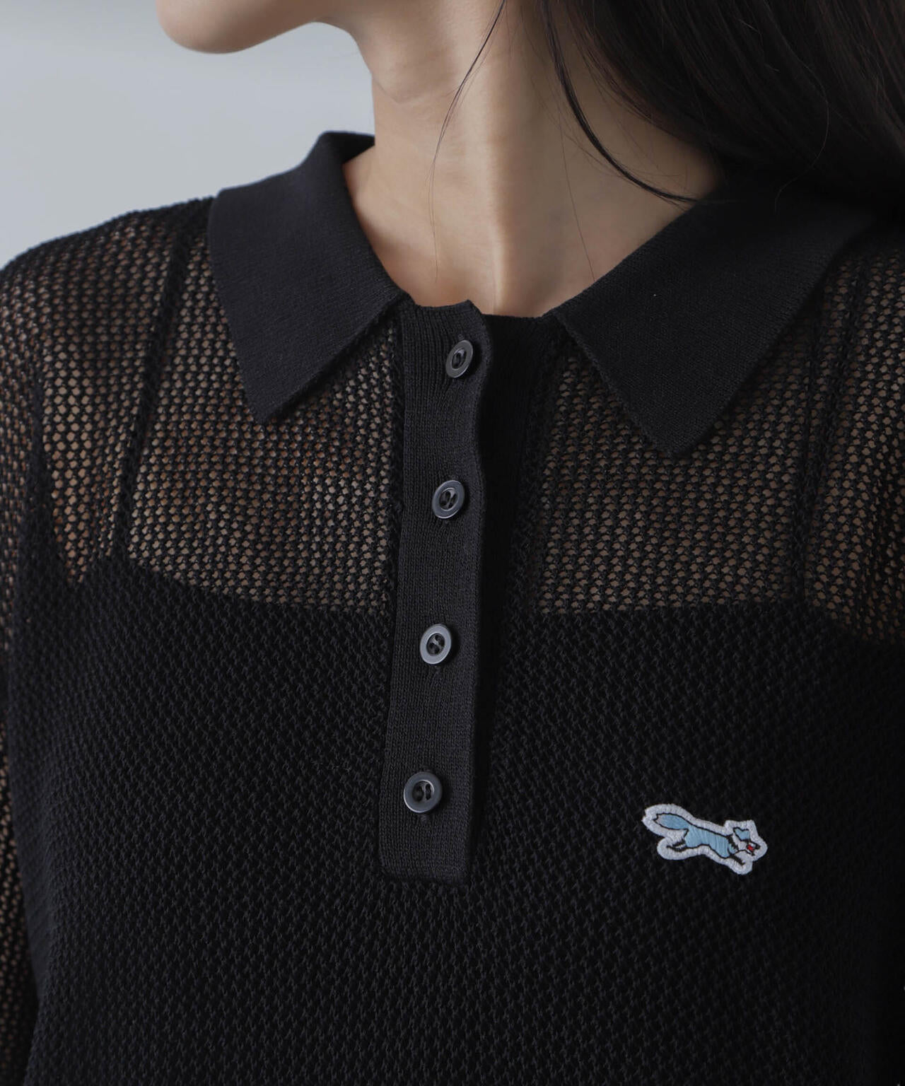 PENNEYS/PENNEYS別注TheFOXメッシュポロニット