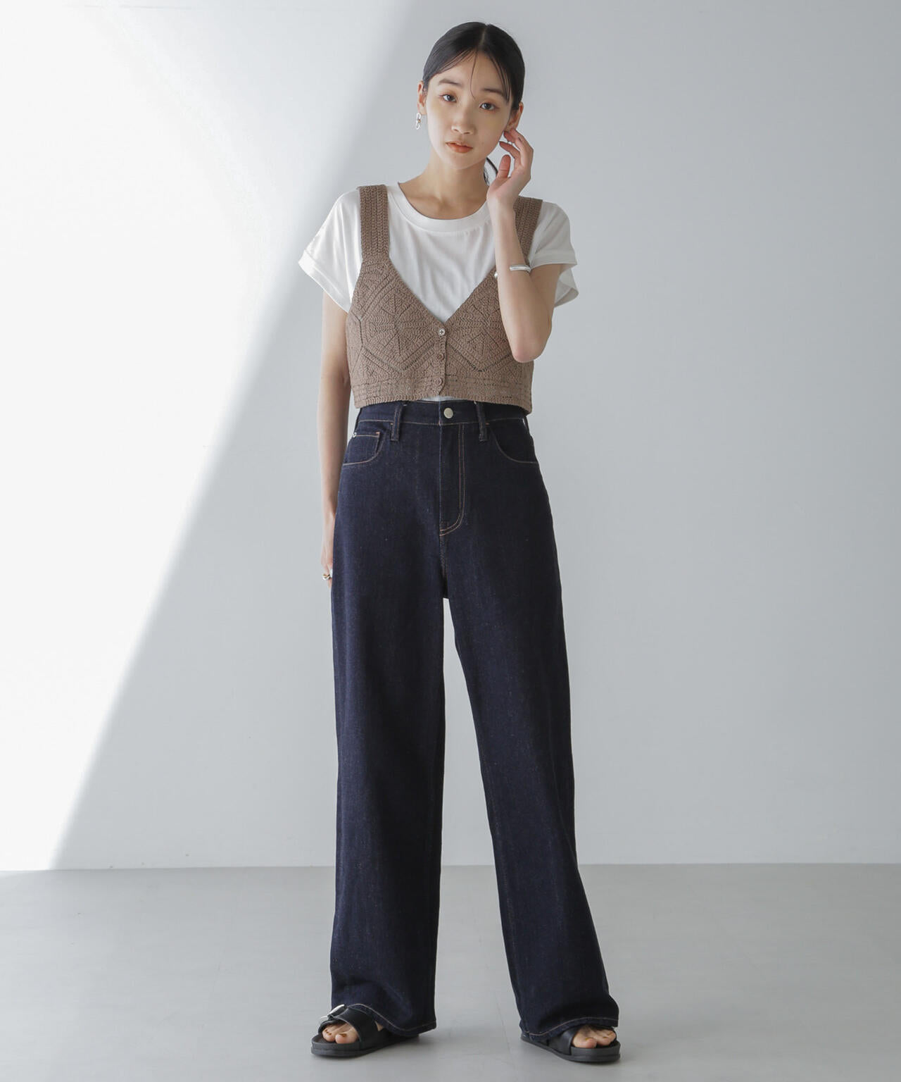 レース編ビスチェセットTシャツ