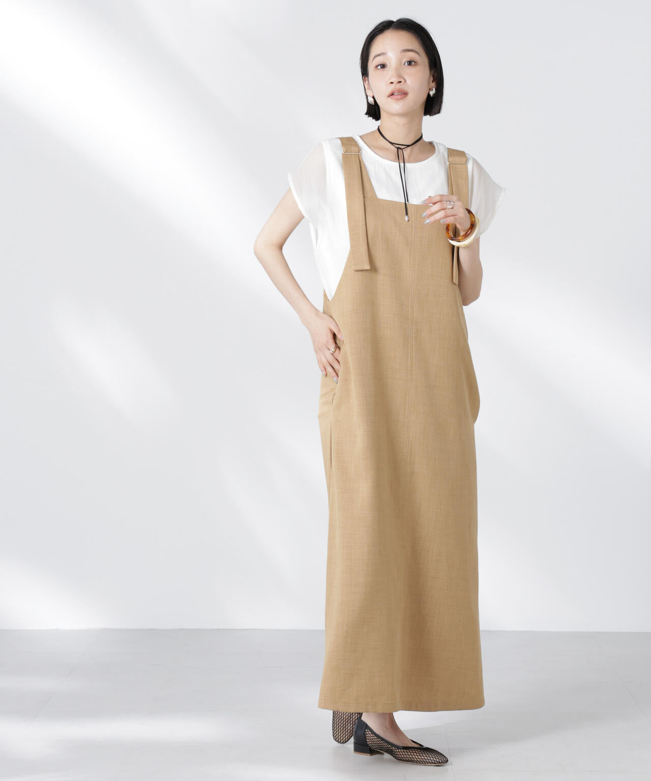 前後2wayサロペットワンピース