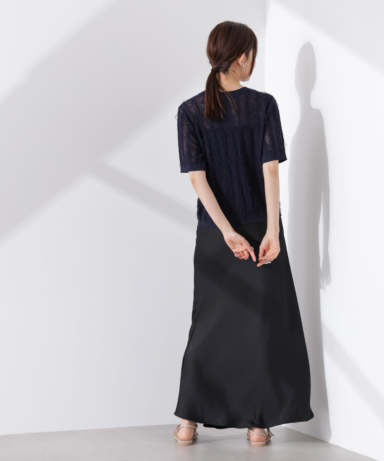カットフリンジニットカーディガン