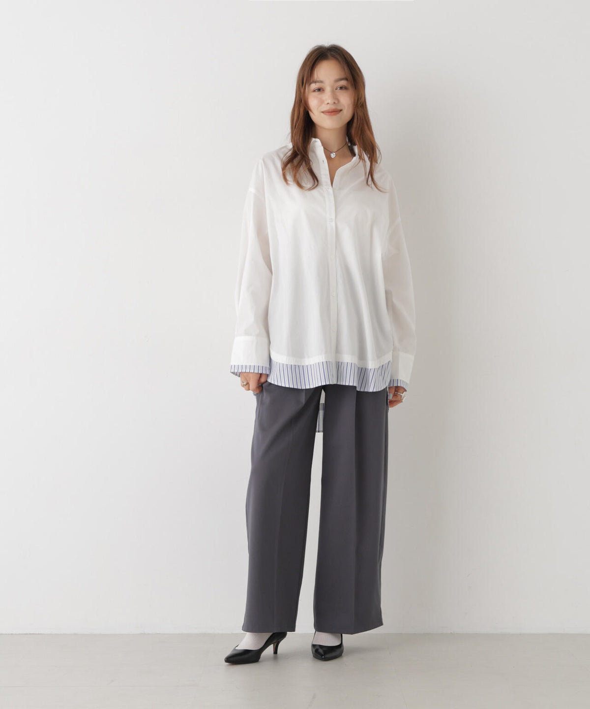 レイヤードライクワイドシルエットシャツ