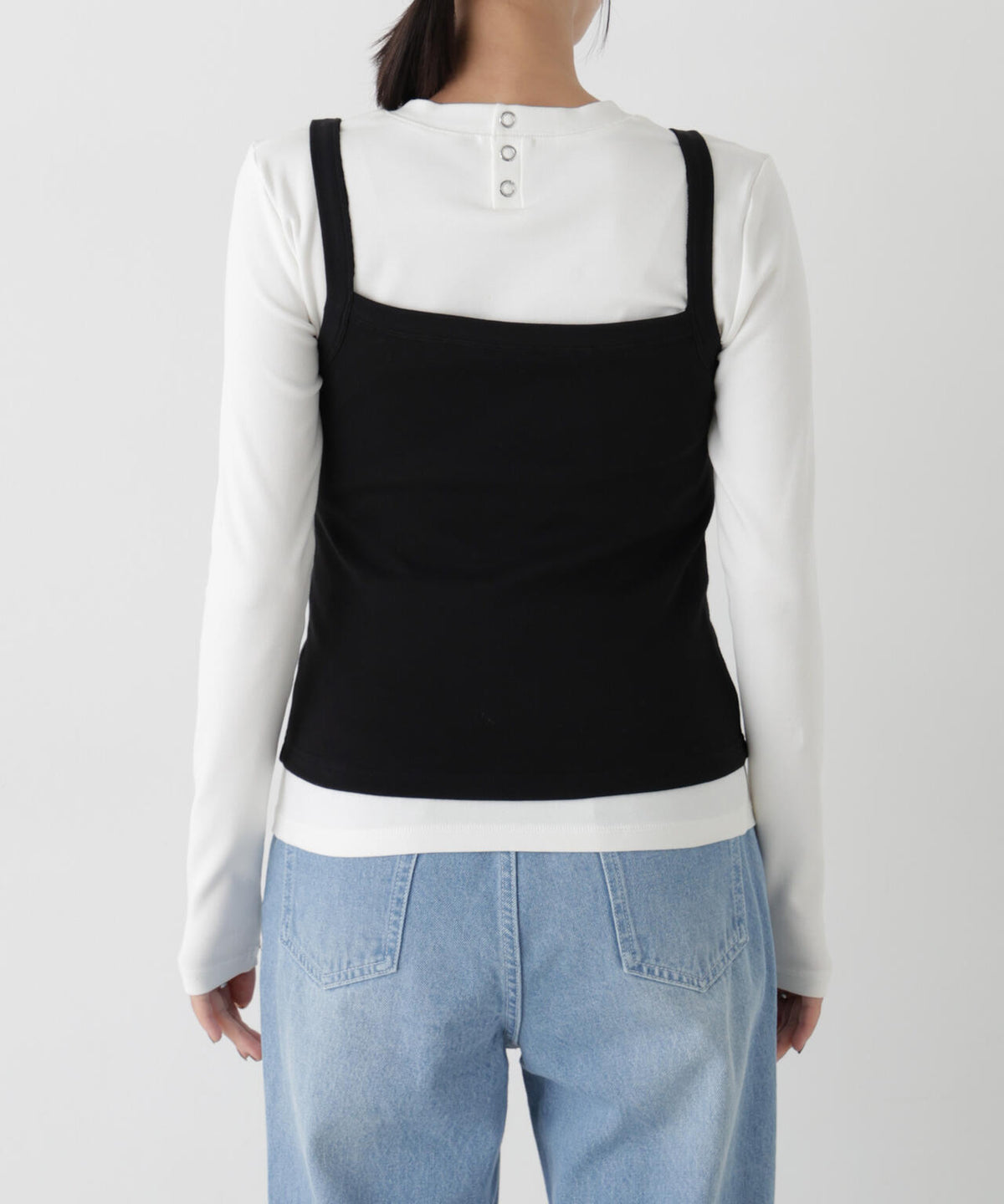 WEB限定/ロンT×キャミ カットレイヤードアンサンブルセット