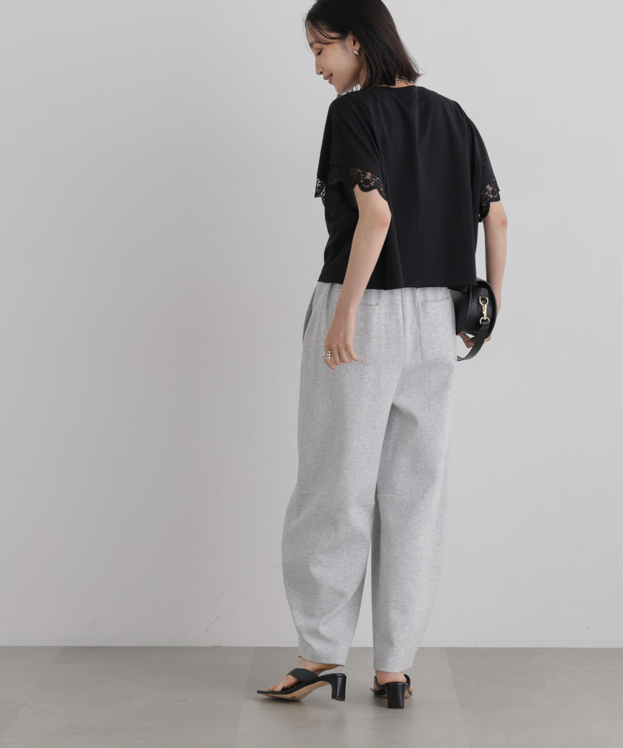 接触冷感ダンボールカットカーブシルエットパンツ(セットアップ可)