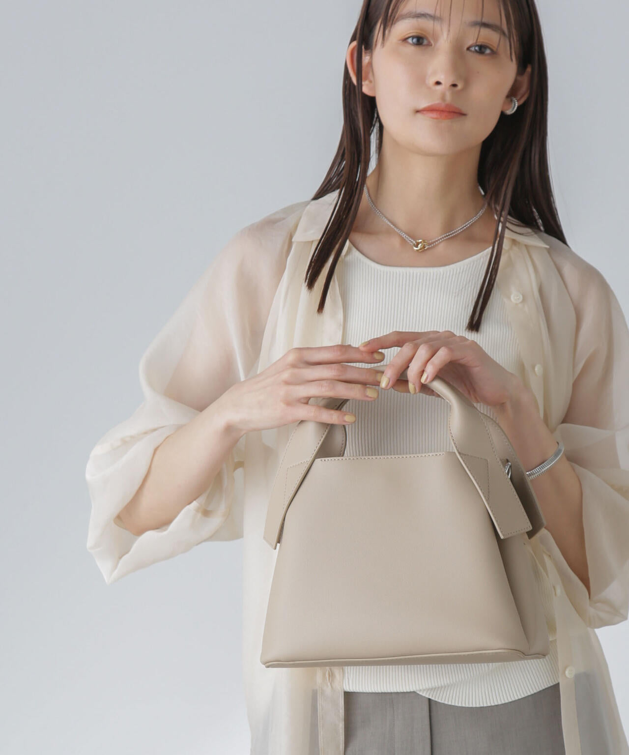 WEB限定/アウトハンドルデザイントートバッグ