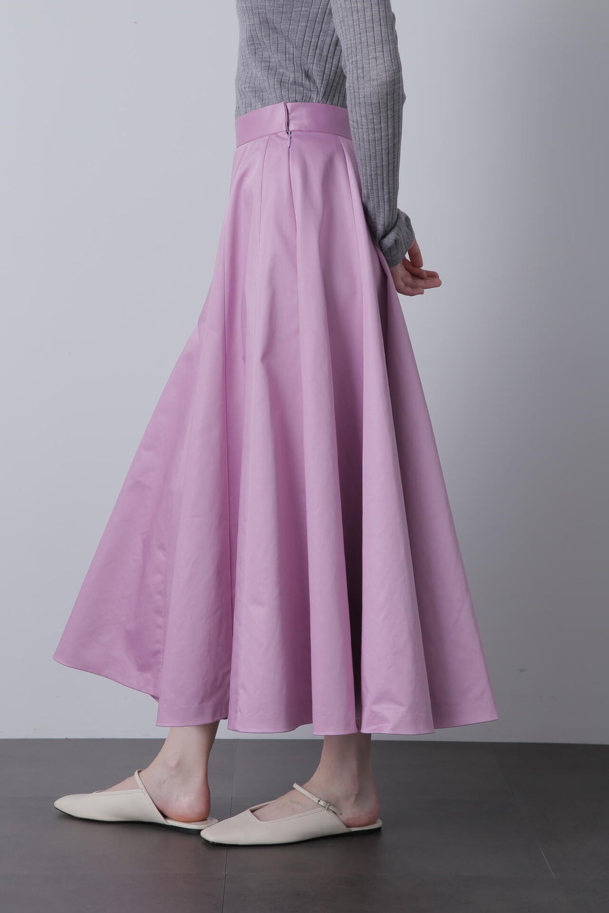 【TV着用】【Marisol 10月号掲載商品】レザーライクサテンスカート