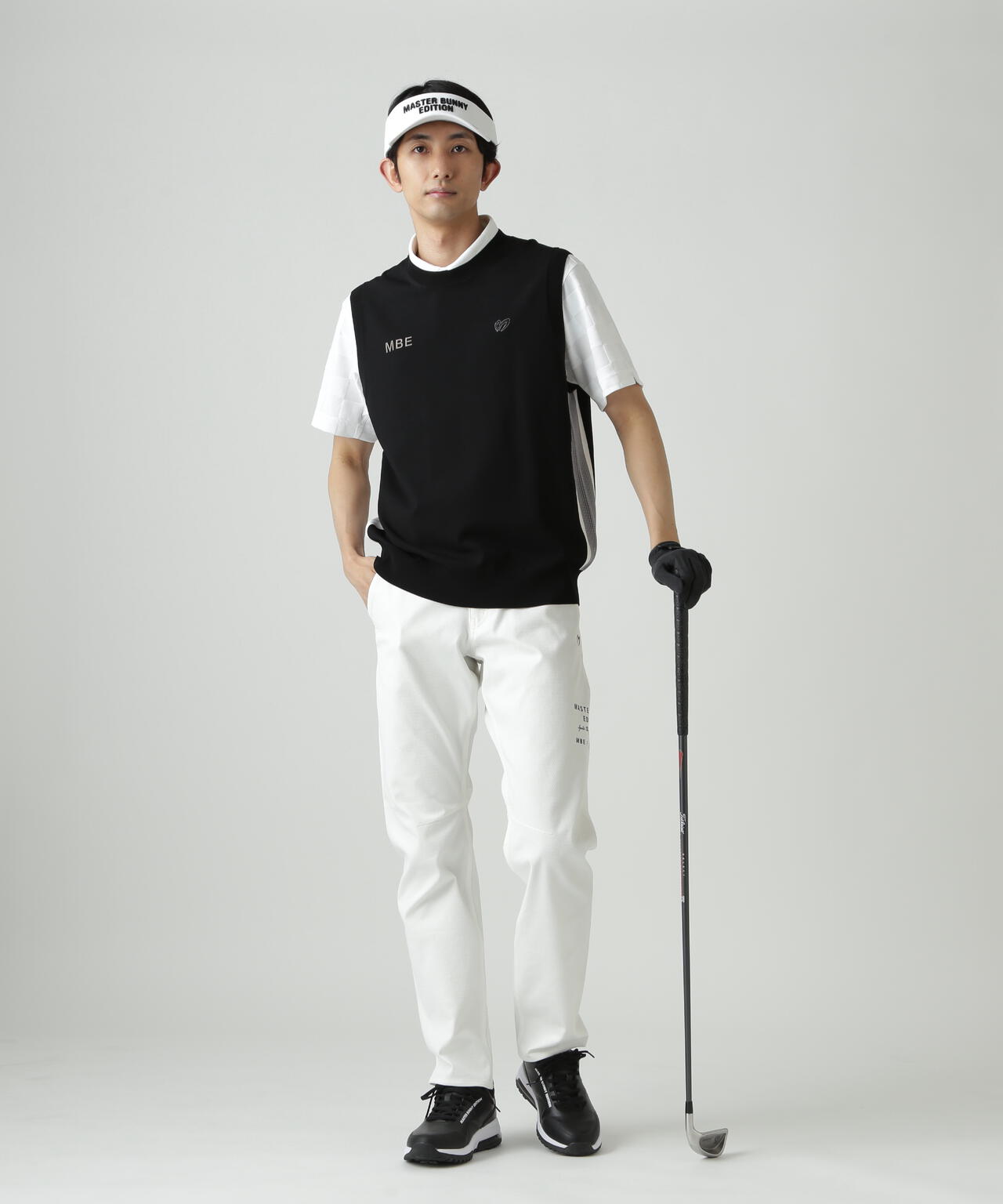 クルーネックニットベスト
