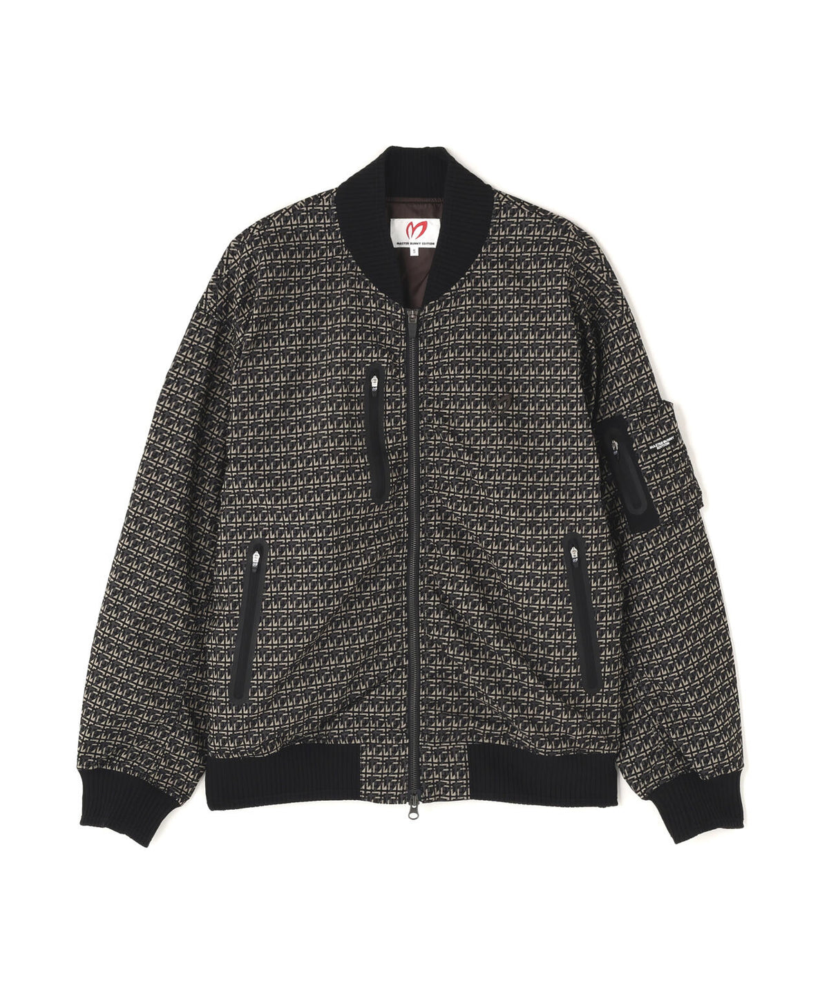 ジオメトリックチェックジャガードブルゾン (MENS)