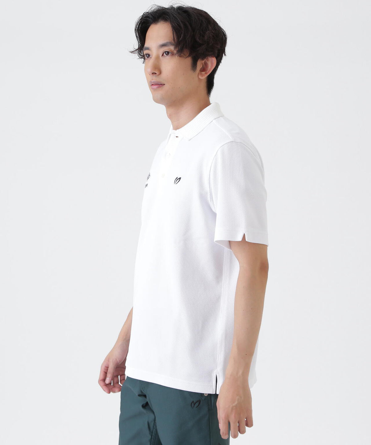 針抜きメッシュ半袖ポロシャツ (MENS)