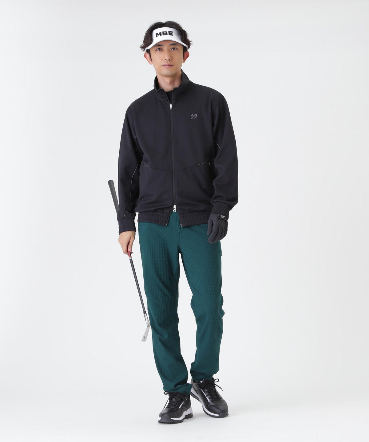 ウールライク接結へリンボンスタンドブルゾン (MENS)