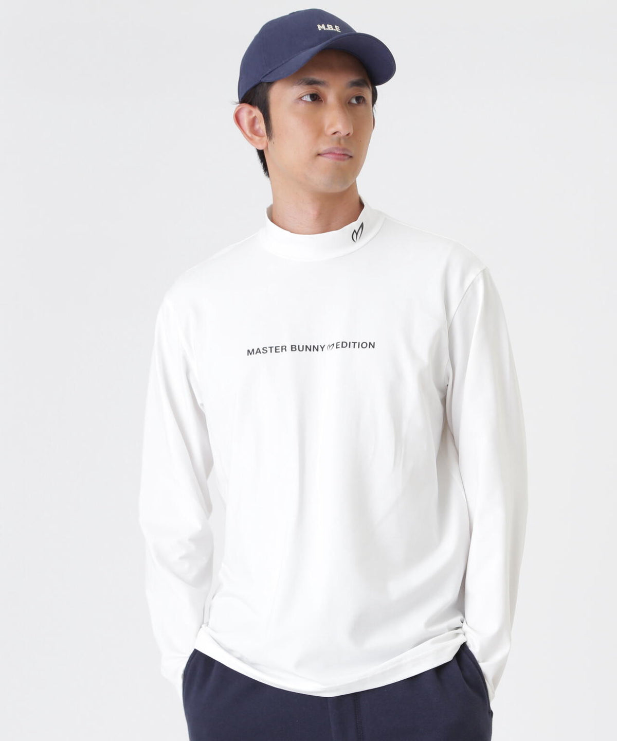 スーピマベア天長袖ハイネックカットソー (MENS)