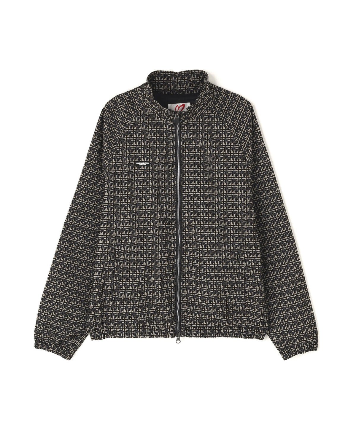 ジオメトリックチェックジャガードブルゾン (WOMENS)