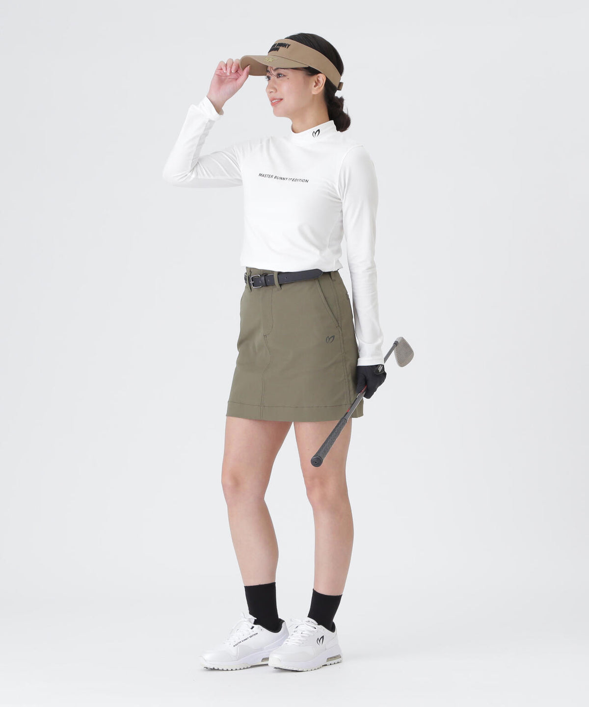 スーピマベア天長袖ハイネックカットソー (WOMENS)