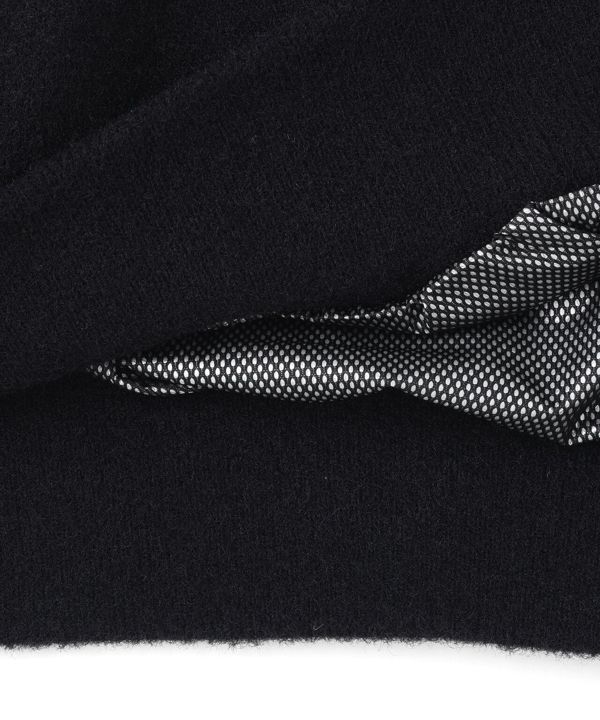 ナイロンフェザーニットクルーネックプルオーバー (WOMENS)