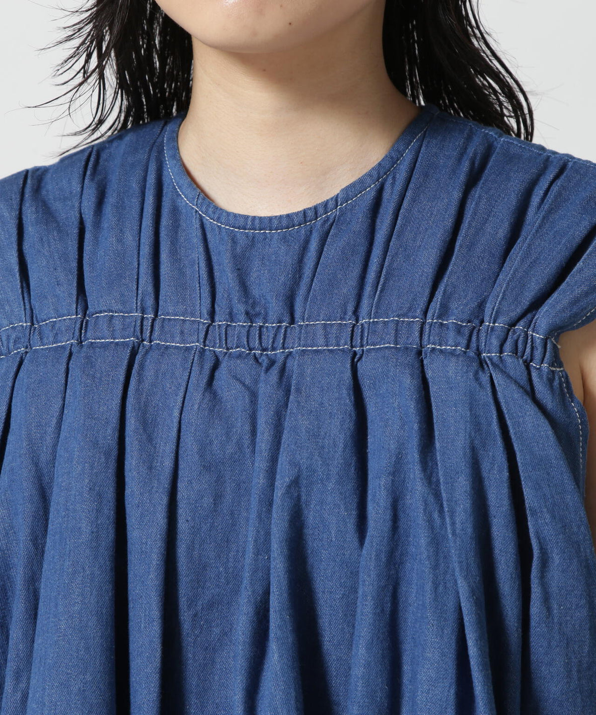 RHODOLIRION/ロドリリオン FRILL TOPS DENIM
