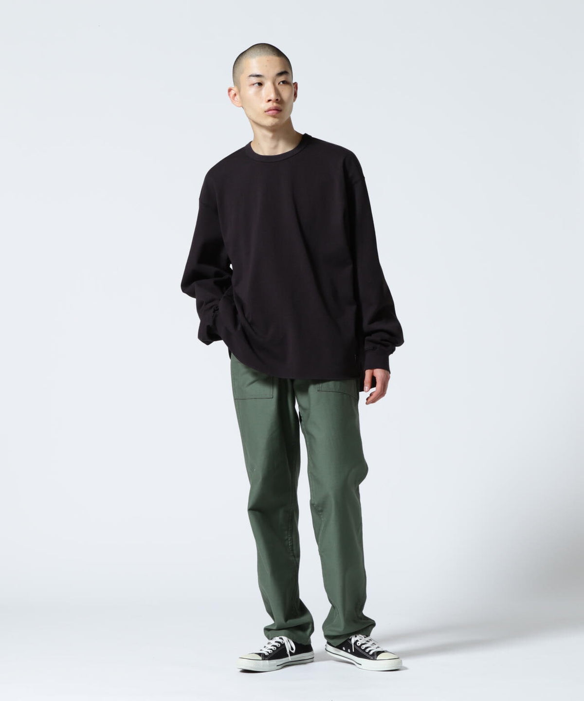 MANASTASH/マナスタッシュ MS TUCK LONG SLEEVE TEE タックロングスリーブティー