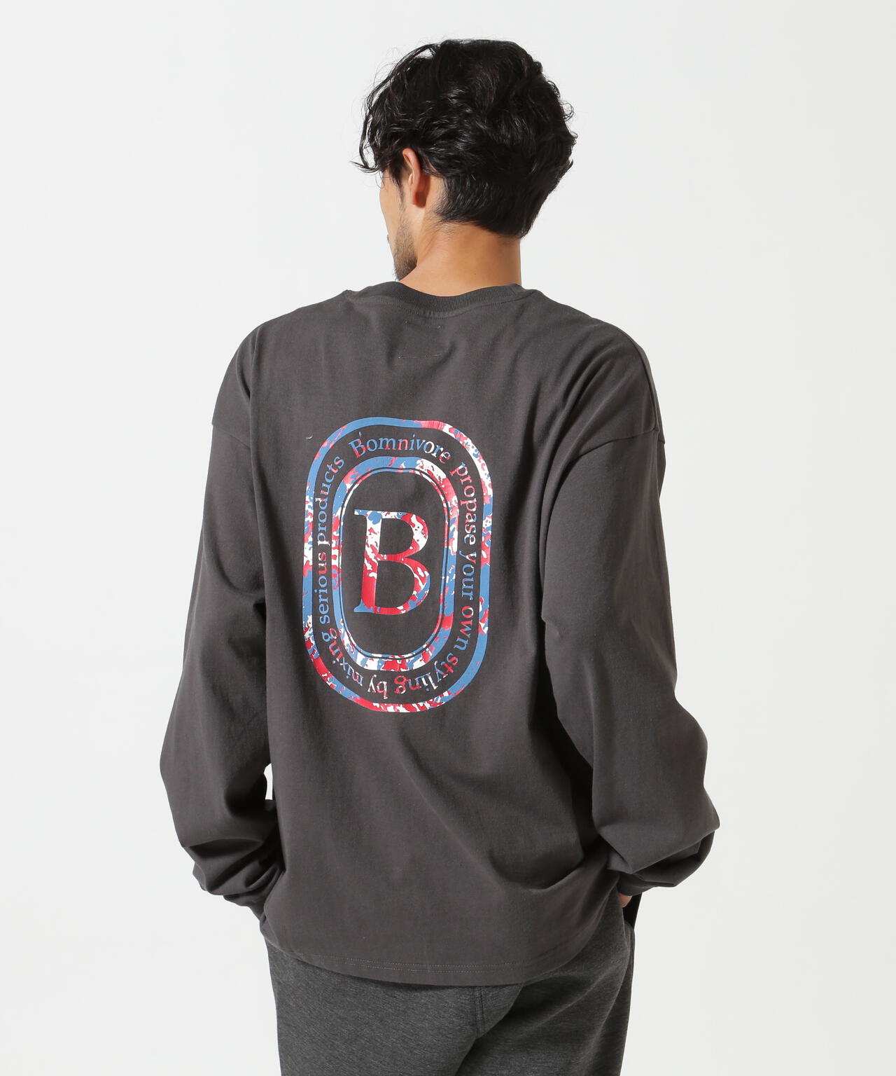 B omnivore/ビーオムニボー L/S FLOCKY LOGO