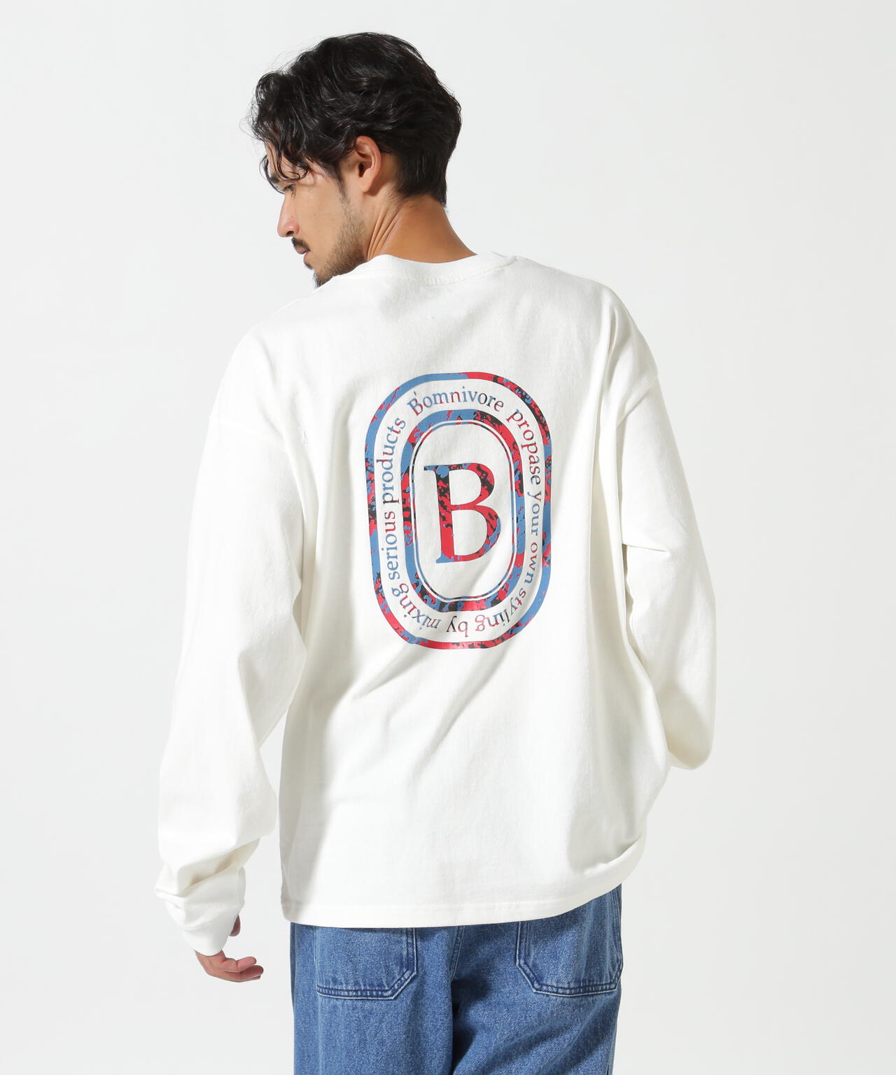 B omnivore/ビーオムニボー L/S FLOCKY LOGO