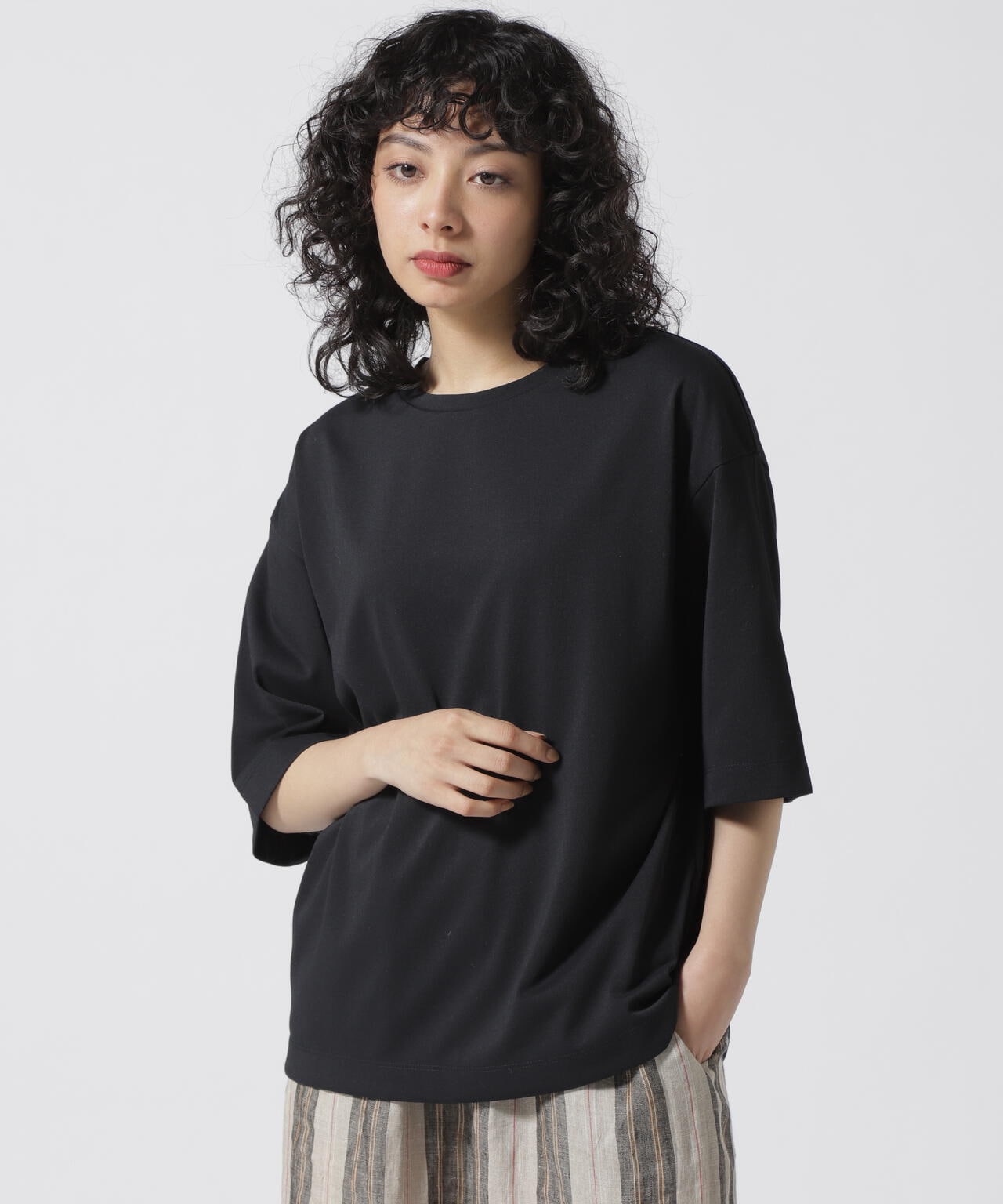 B omnivore/ビーオムニボー 18/1 TRY COOL 天竺Tシャツ