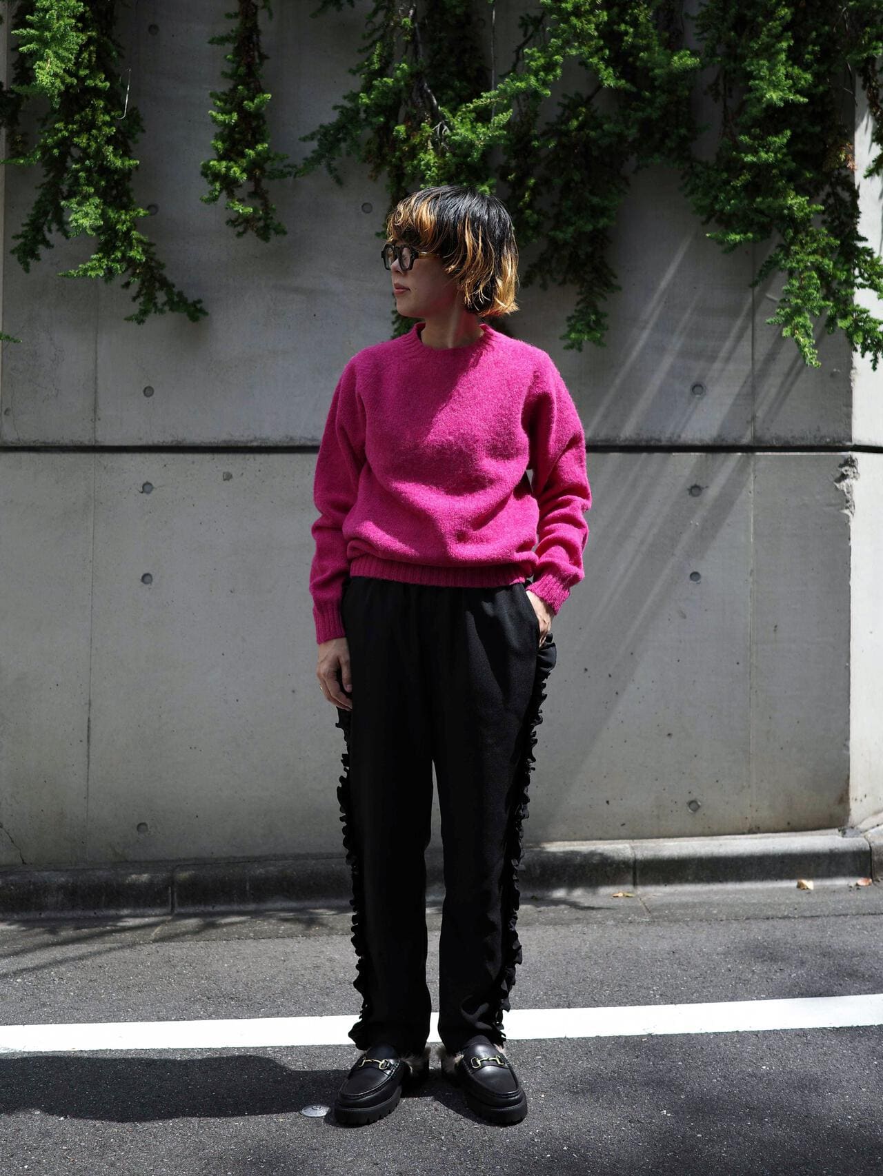 INVERALLAN/インバーアラン 別注SHAGGY CREW SHETLAND SWEATER