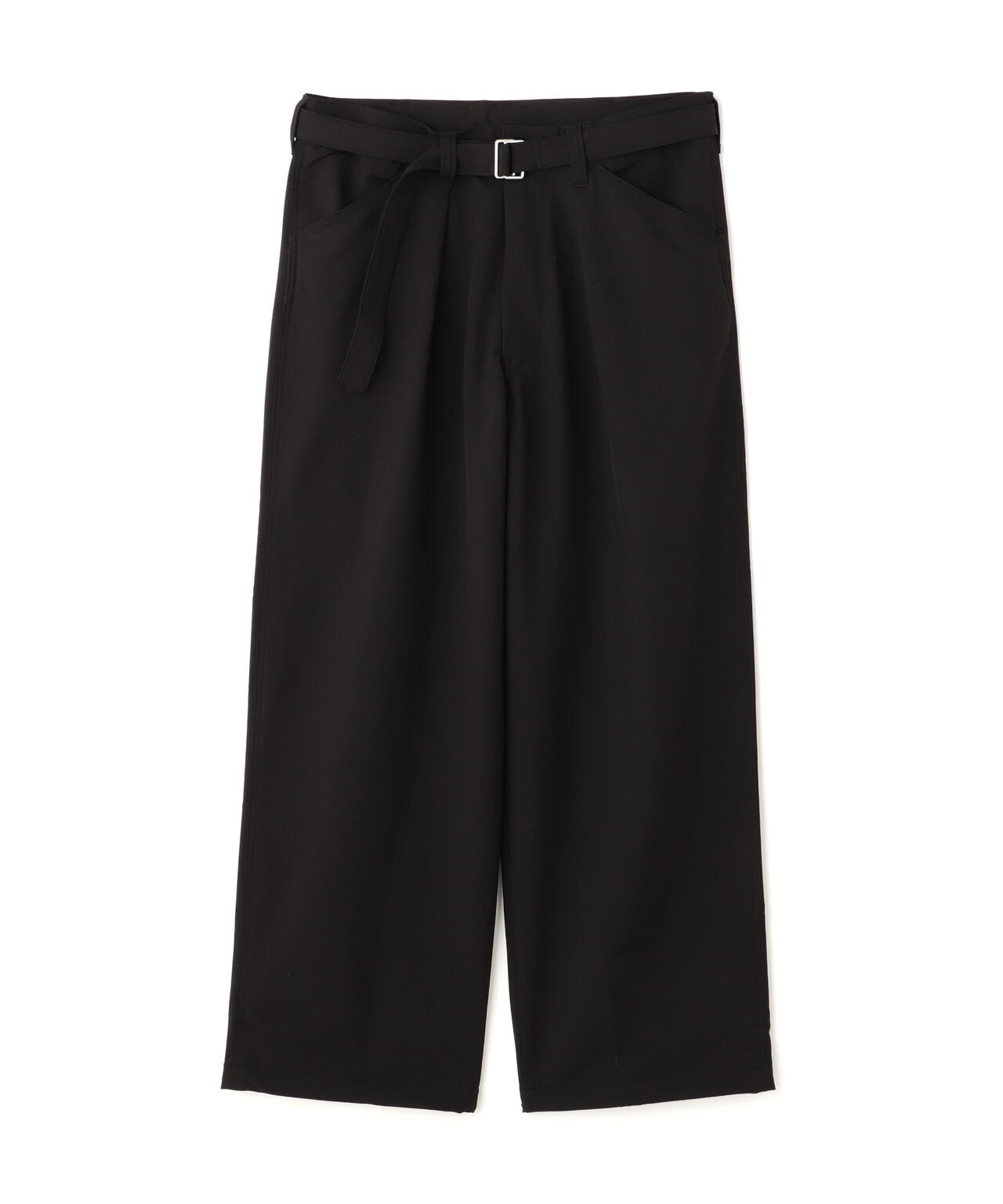 B omnivore STRETCH POLYESTER BELT LOOSE PANTS