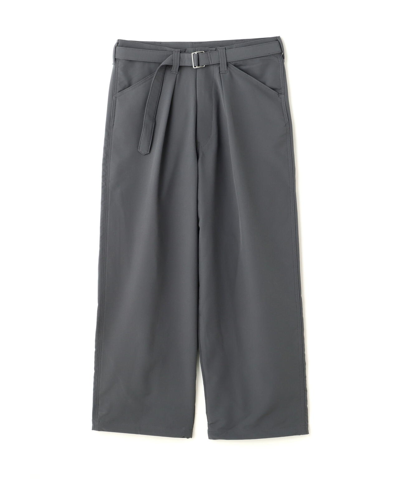 B omnivore STRETCH POLYESTER BELT LOOSE PANTS