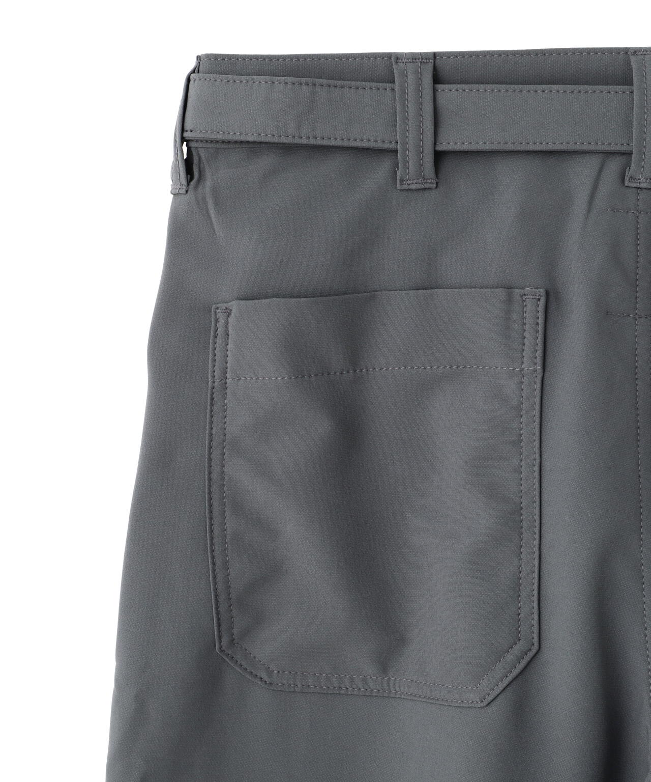 B omnivore STRETCH POLYESTER BELT LOOSE PANTS