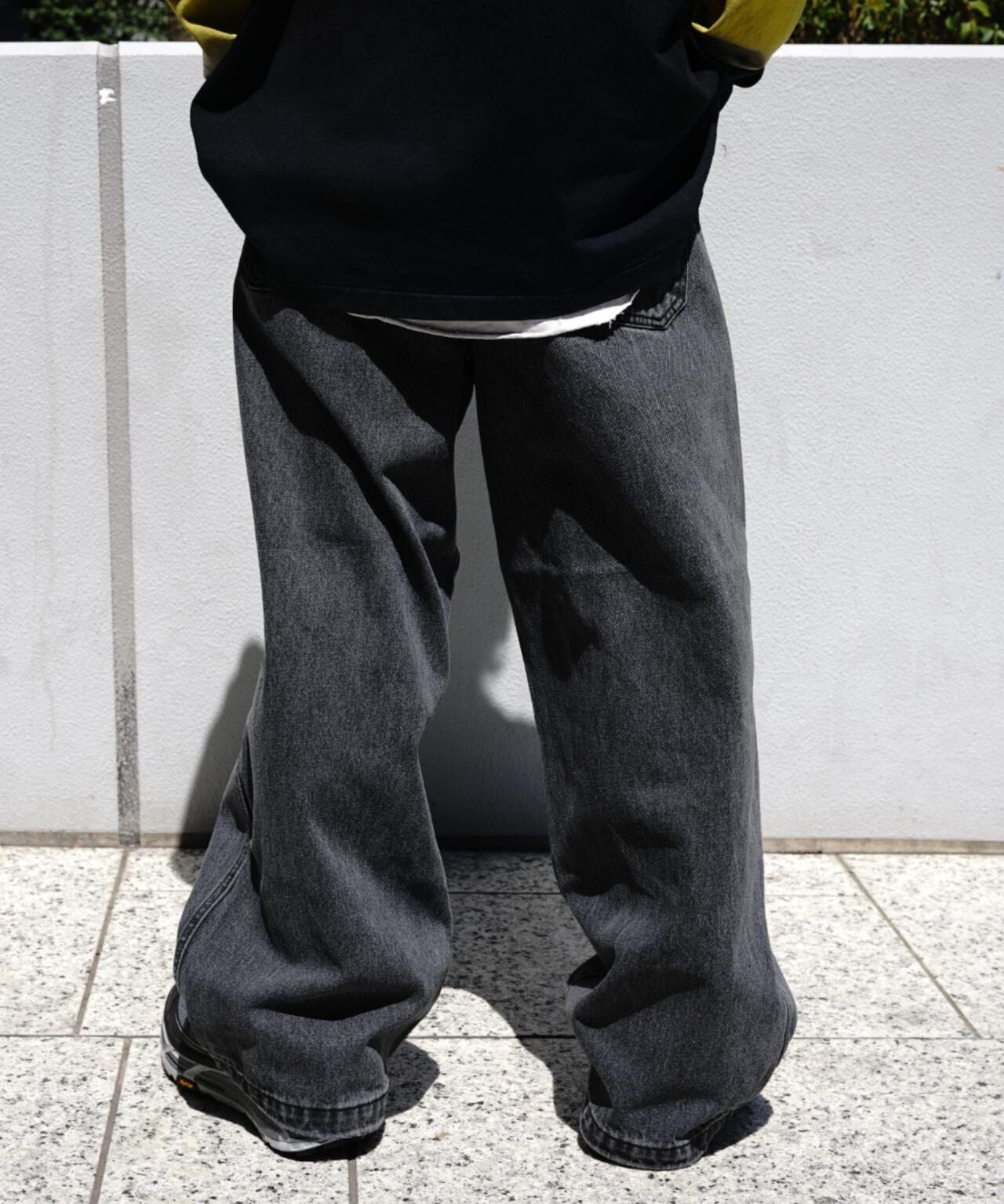 B omnivore/ビーオムニボー DENIM BELT LOOSE PANTS