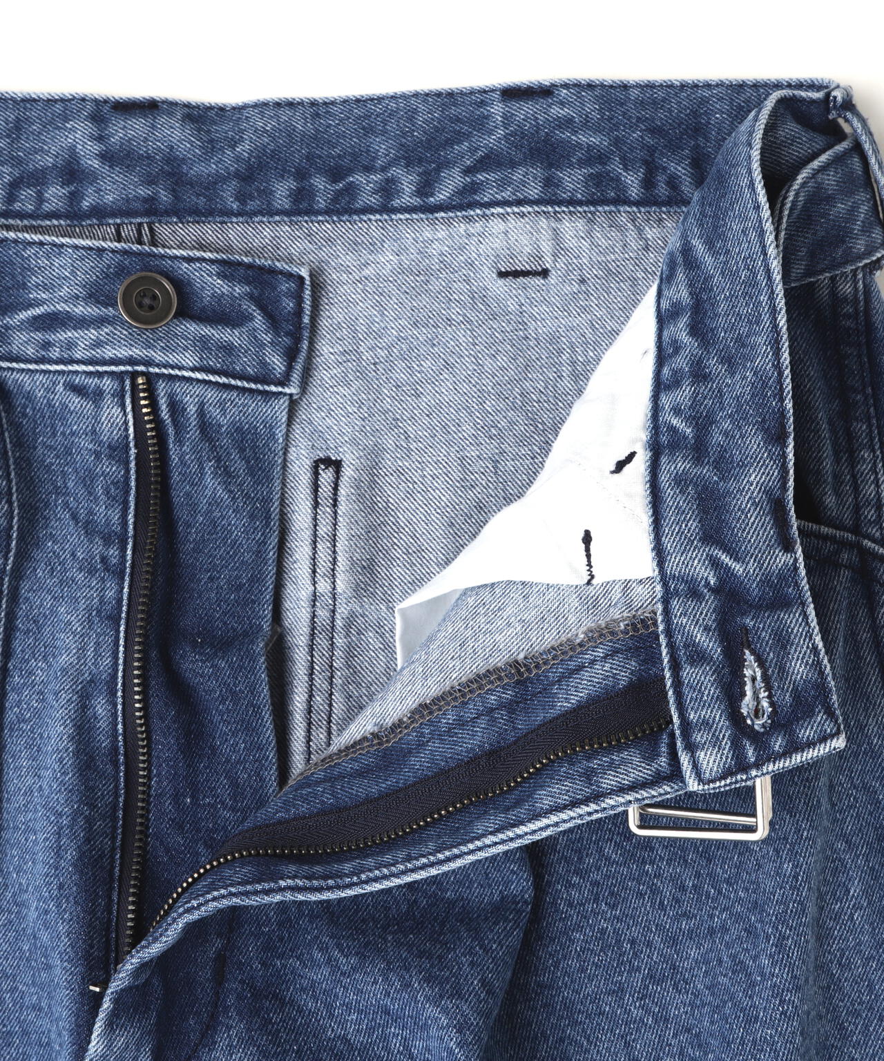 B omnivore/ビーオムニボー DENIM BELT LOOSE PANTS