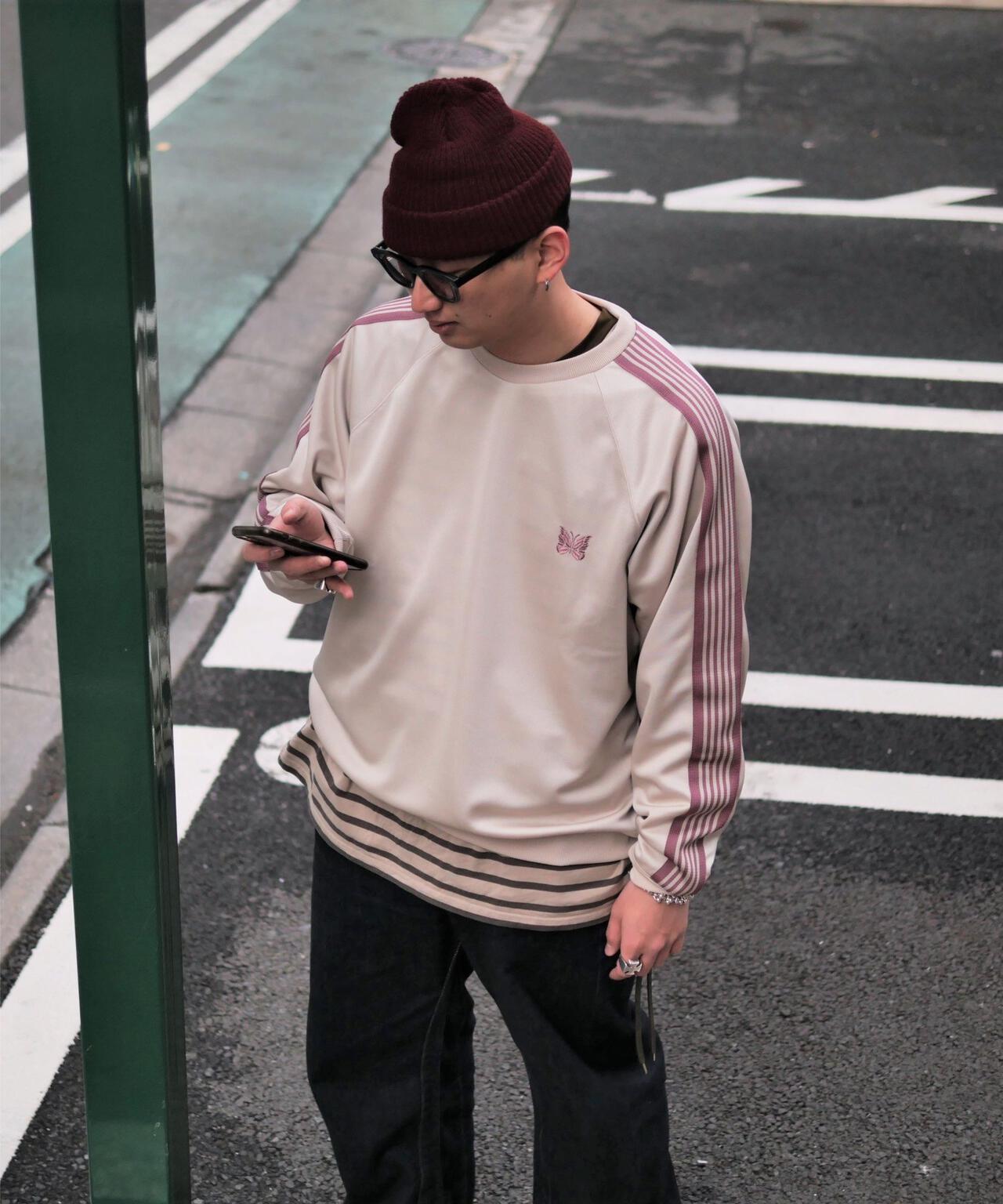 Needles/ニードルズ Track Crew Neck Sh-Poly Smooth
