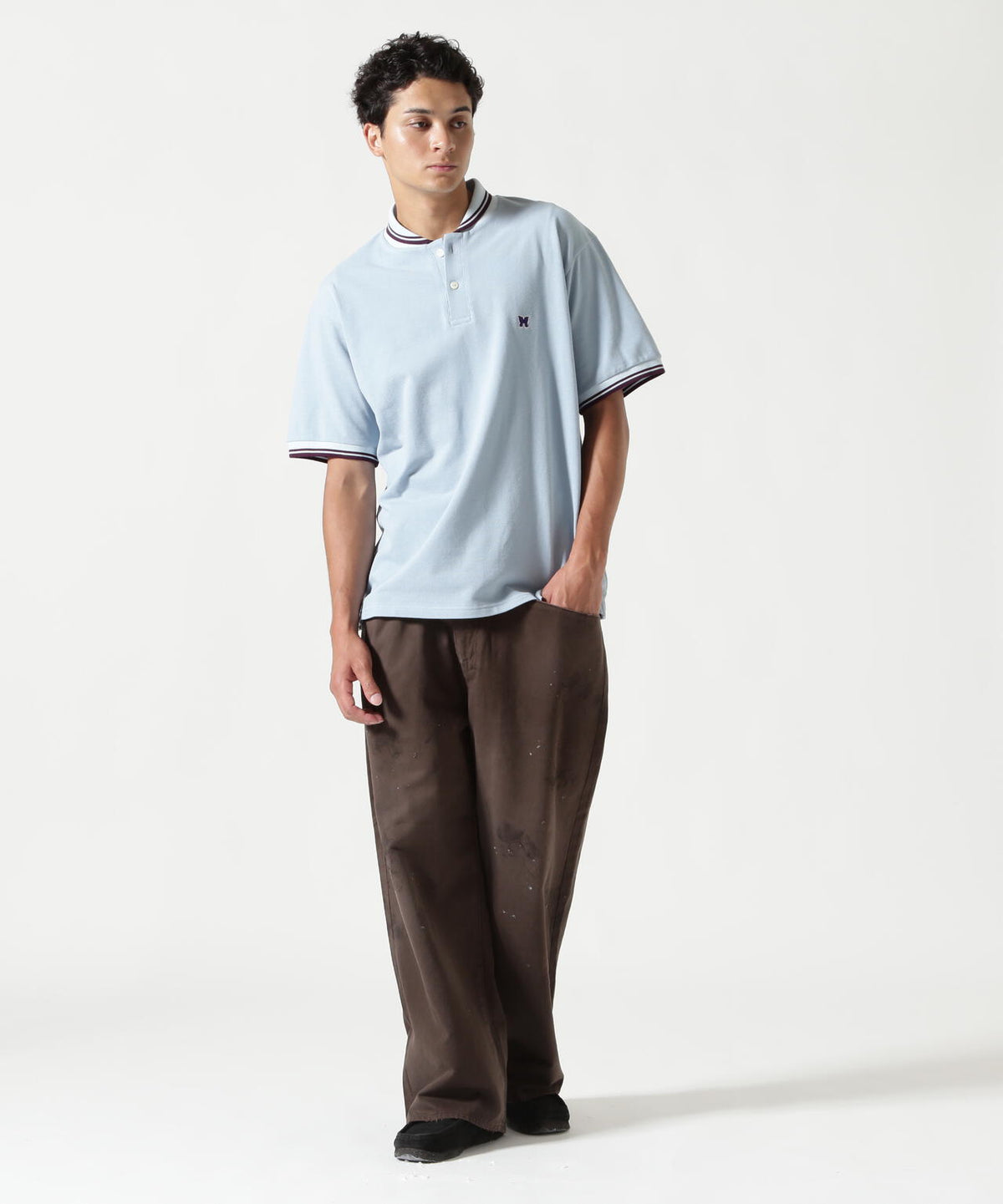 Needles/ニードルズ 別注Shawl Collar S/S Polo - Cotton Pique