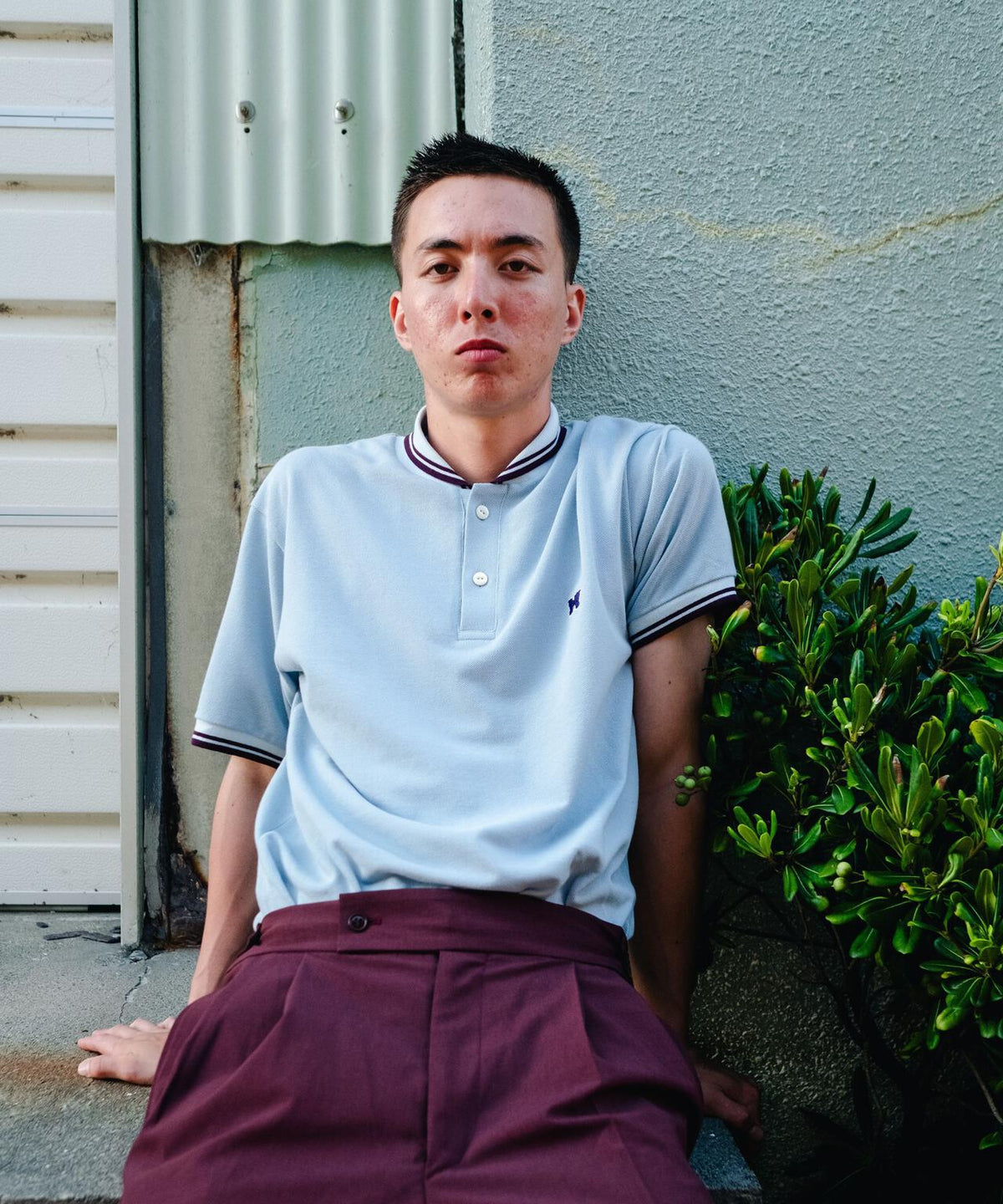 Needles/ニードルズ 別注Shawl Collar S/S Polo - Cotton Pique