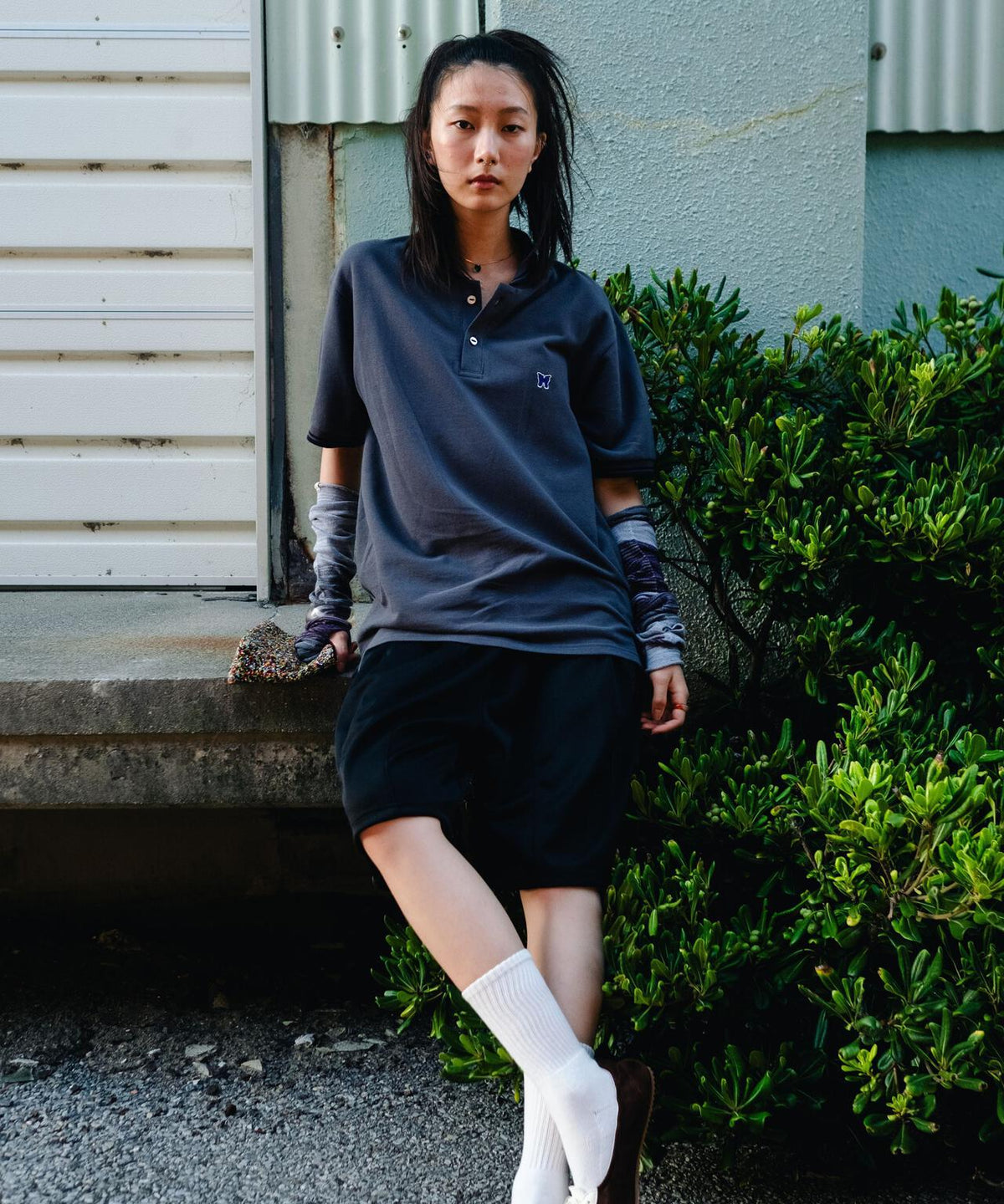 Needles/ニードルズ 別注Shawl Collar S/S Polo - Cotton Pique