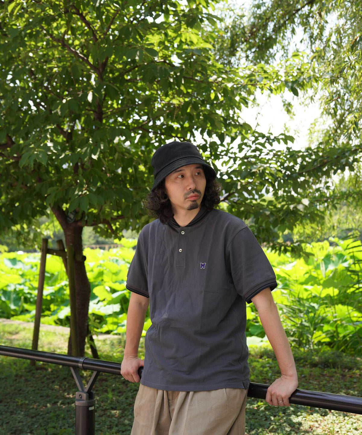 Needles/ニードルズ 別注Shawl Collar S/S Polo - Cotton Pique