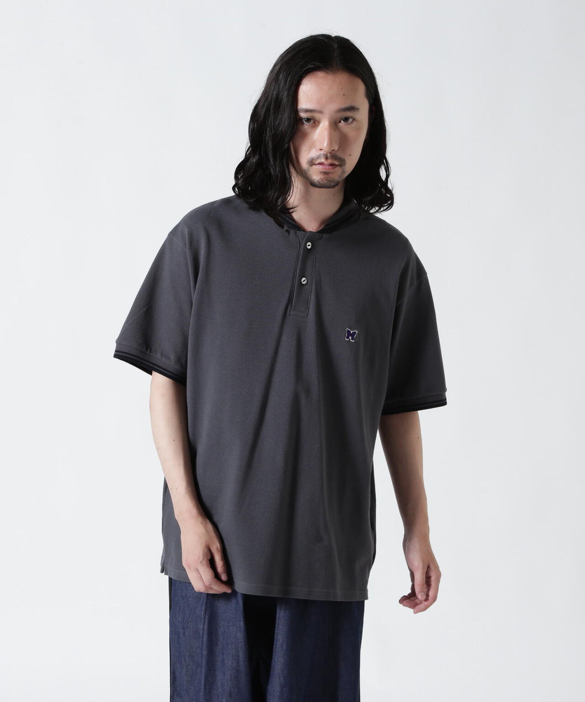 Needles/ニードルズ 別注Shawl Collar S/S Polo - Cotton Pique