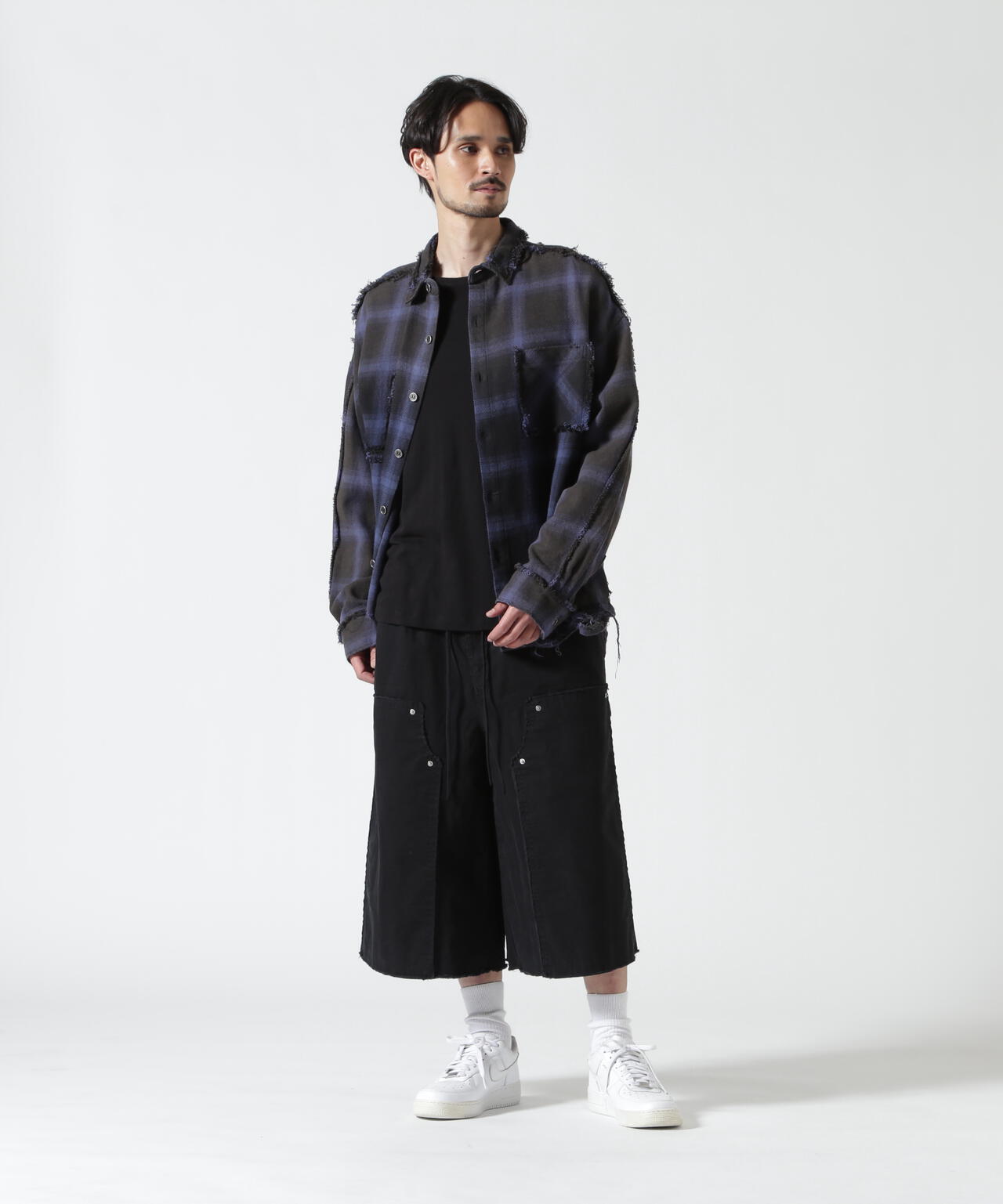 B omnivore/ビーオムニボー W KNEE SHORTS RIP STOP ダブルニーショーツリップストップ