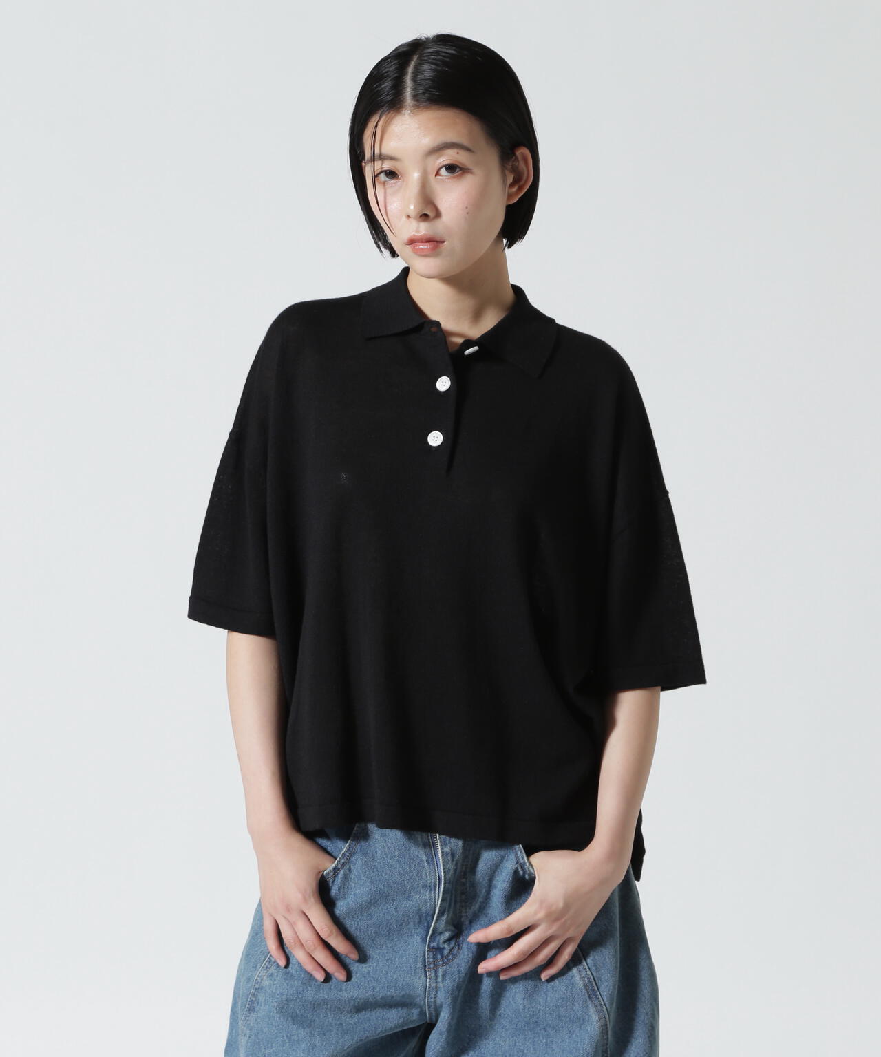 B omnivore/ビーオムニボー アサーメンポロシャツ WOMEN'S