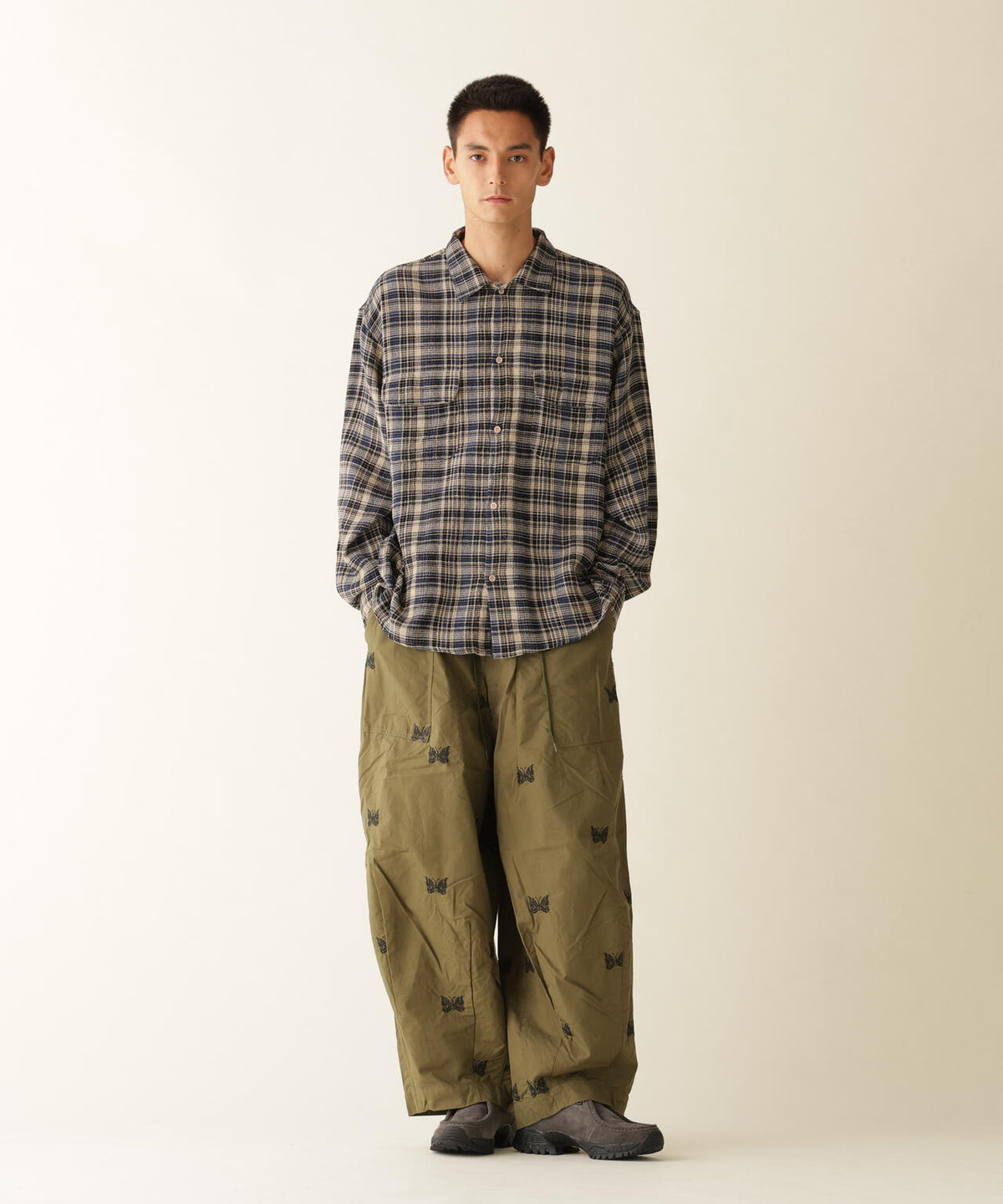 B omnivore/ビーオムニボー PLAID PATTERN SHIRT