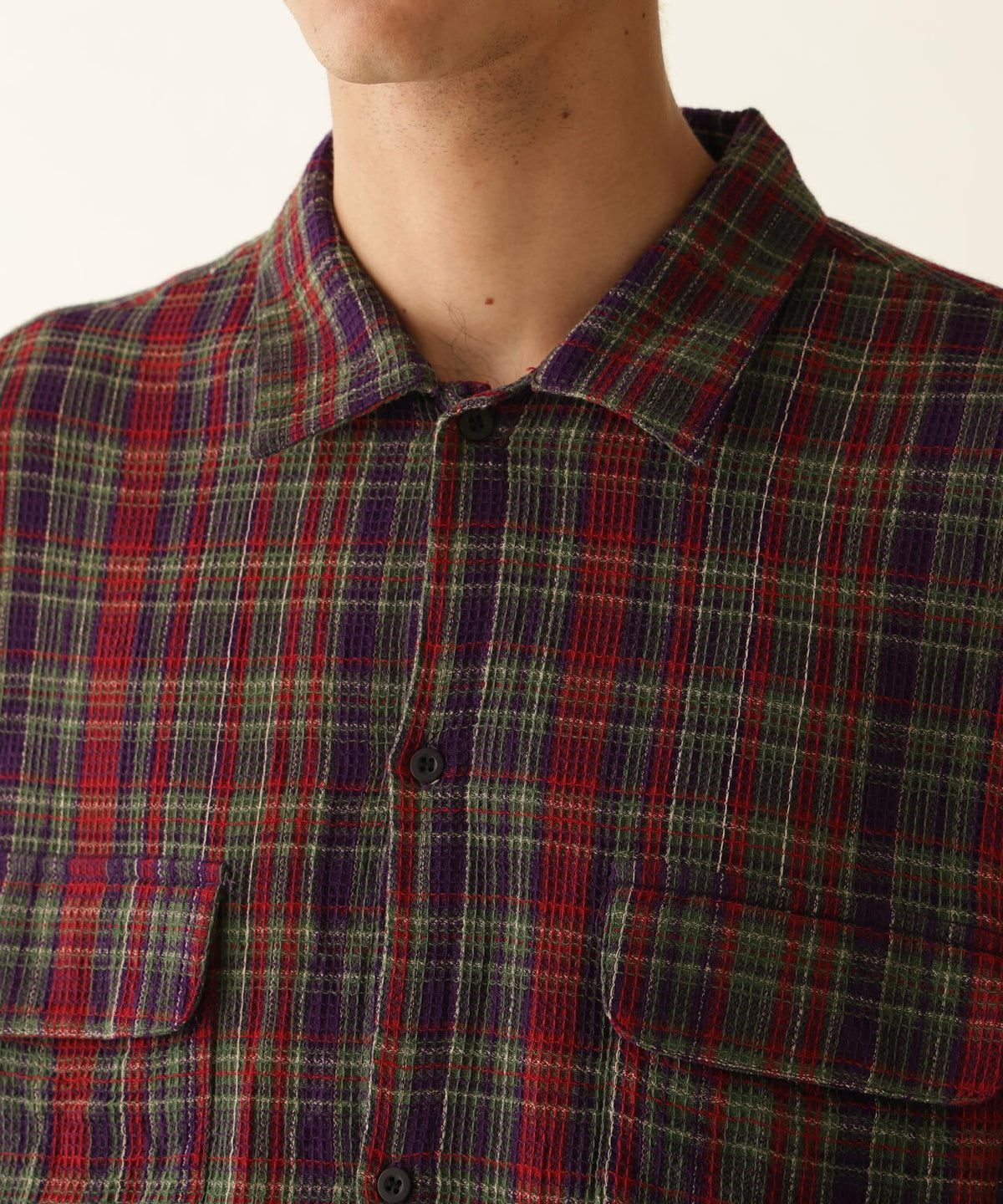 B omnivore/ビーオムニボー PLAID PATTERN SHIRT