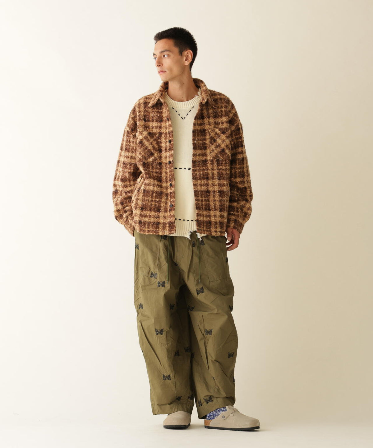 B omnivore/ビーオムニボー BOUCLE SHIRT ブークレシャツ