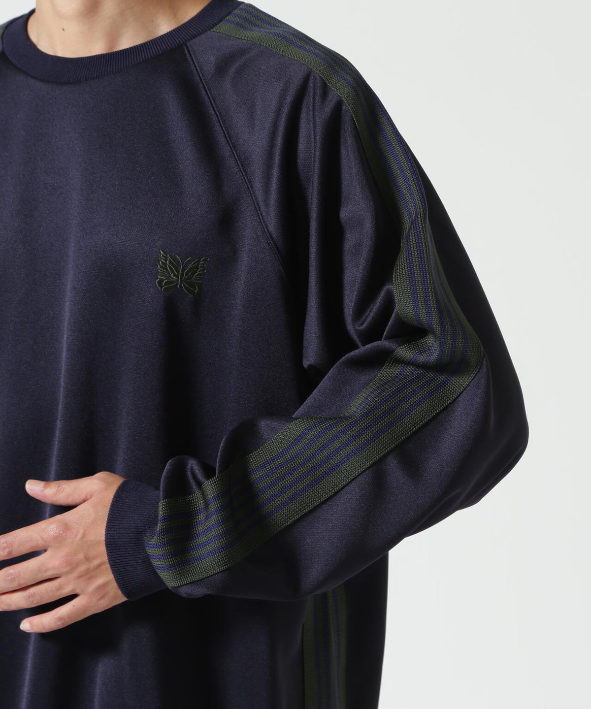 Needles/ニードルズ Track Crew Neck Shirt - Poly Smooth TY350